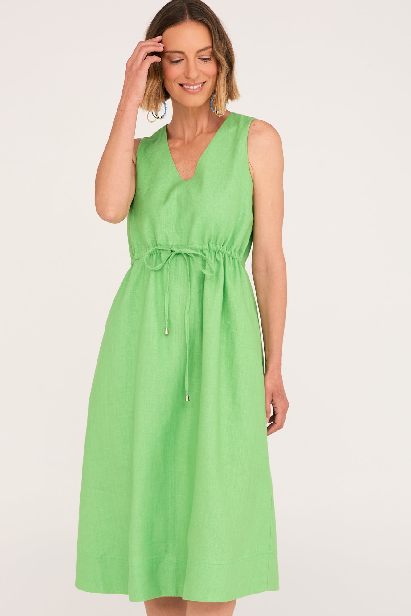 Anya Dress Apple Green