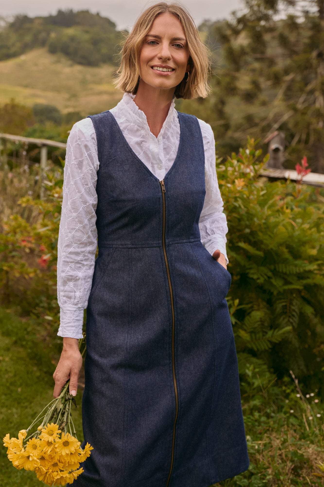 Ashton Pinafore Denim