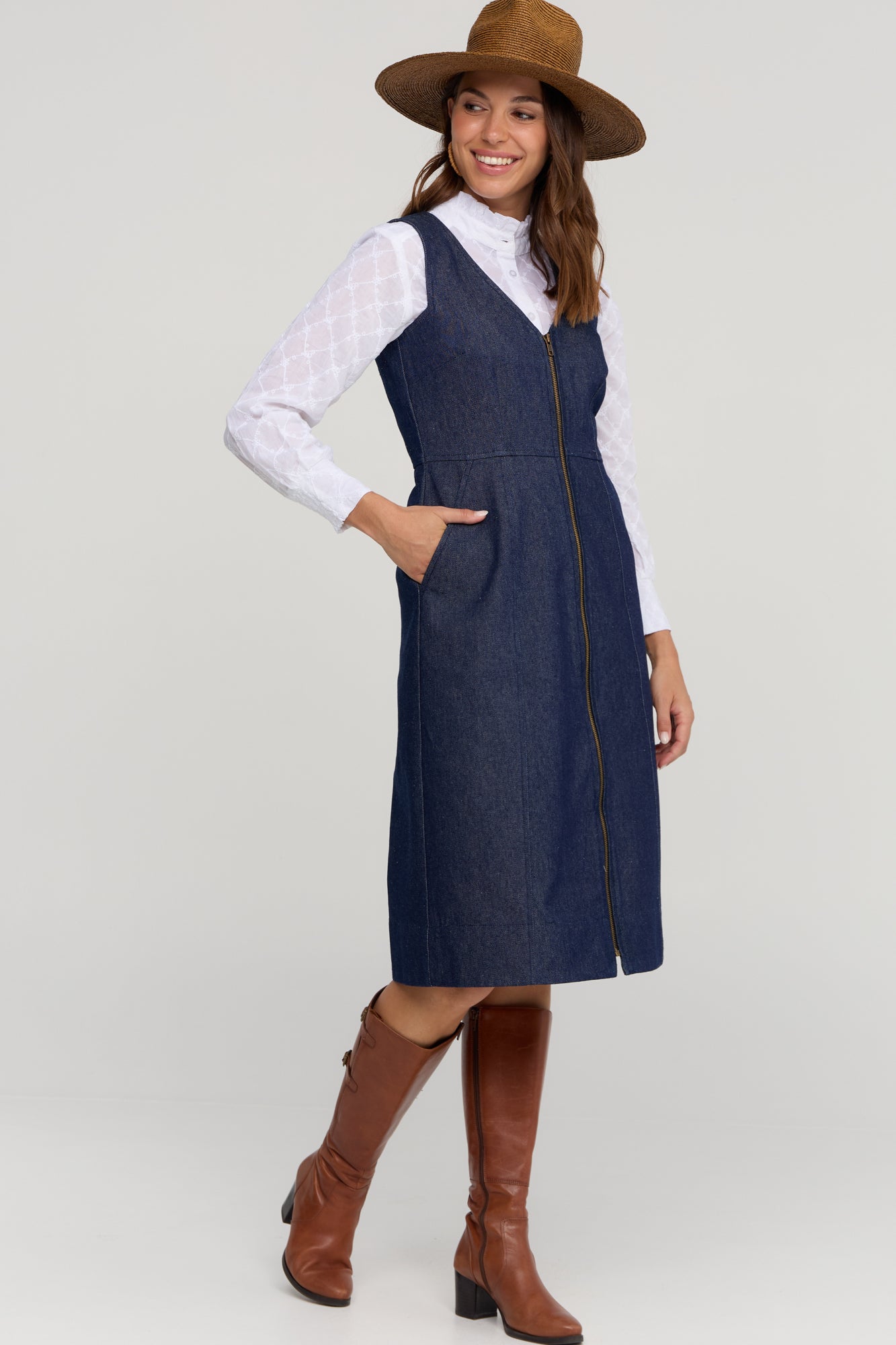 Ashton Pinafore Denim