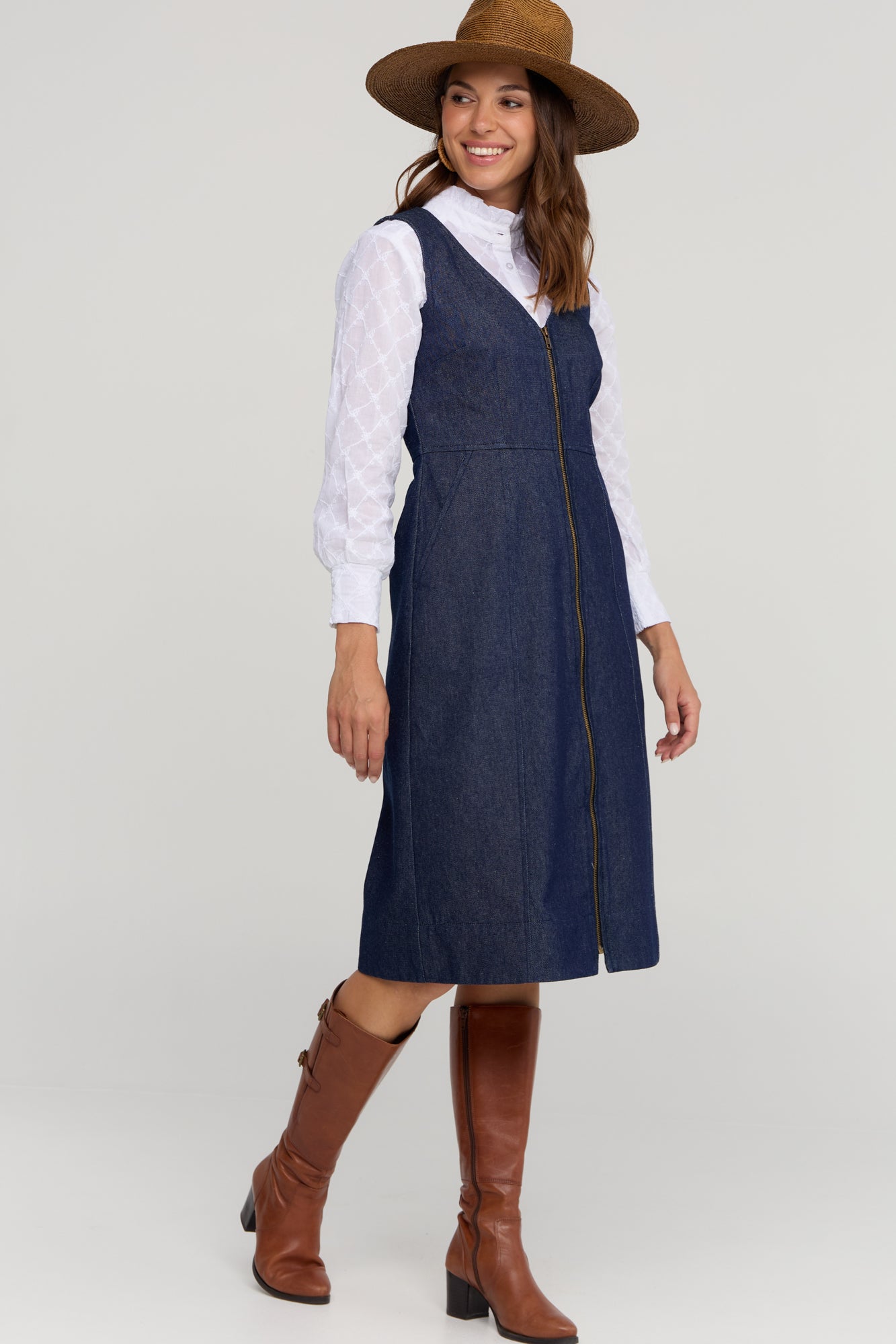 Ashton Pinafore Denim