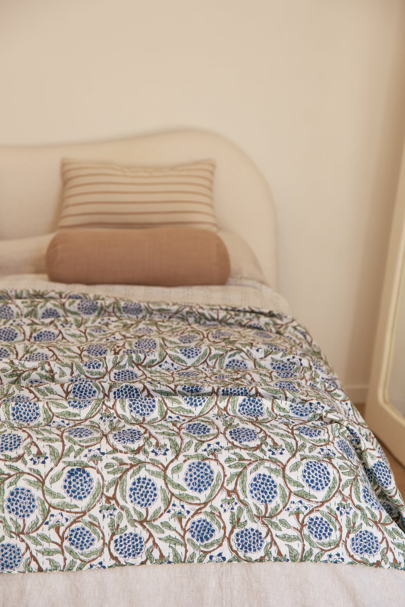 Kantha Quilt Vignoble Bleu
