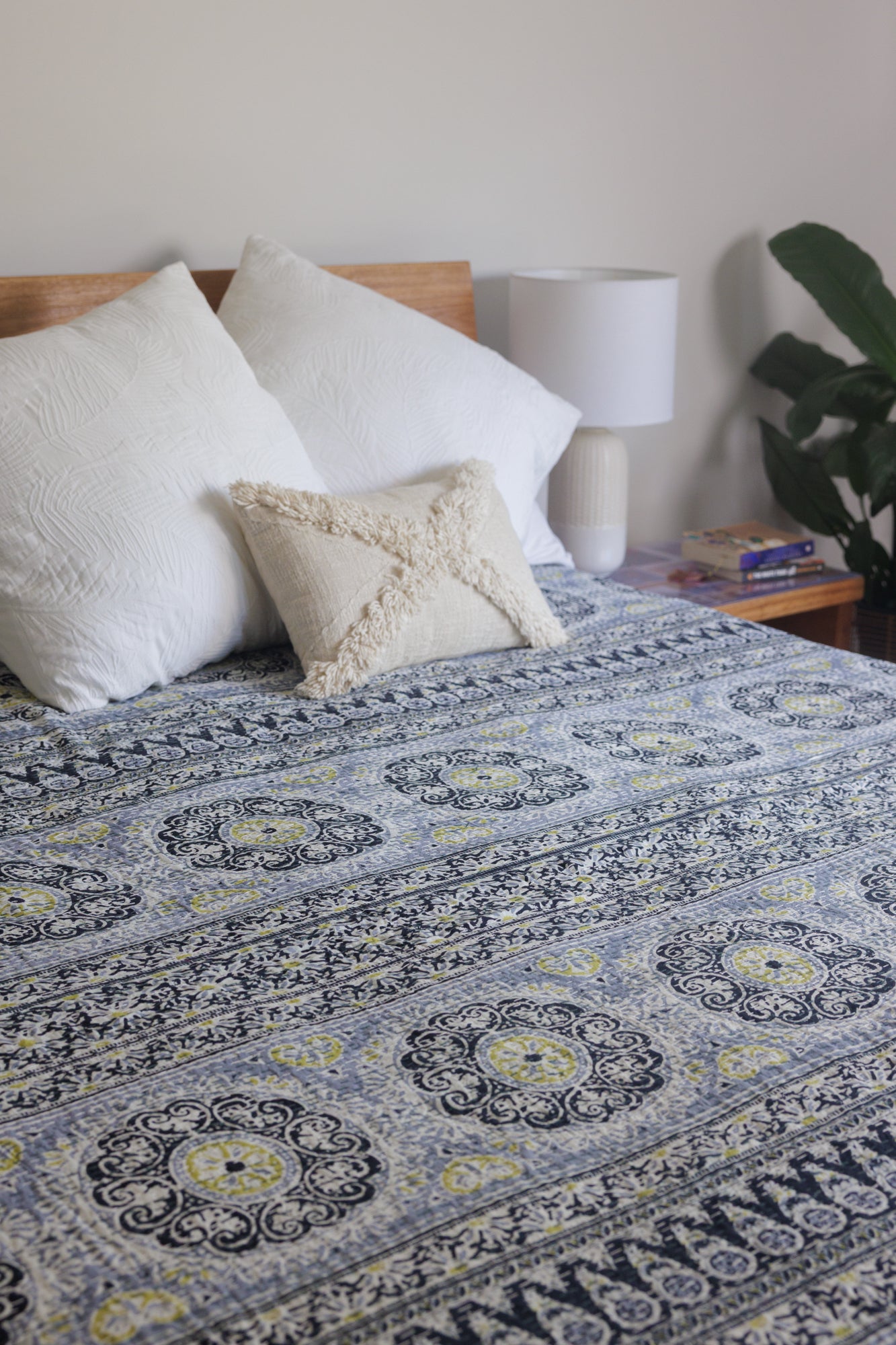 Kantha Quilt Blue Hour
