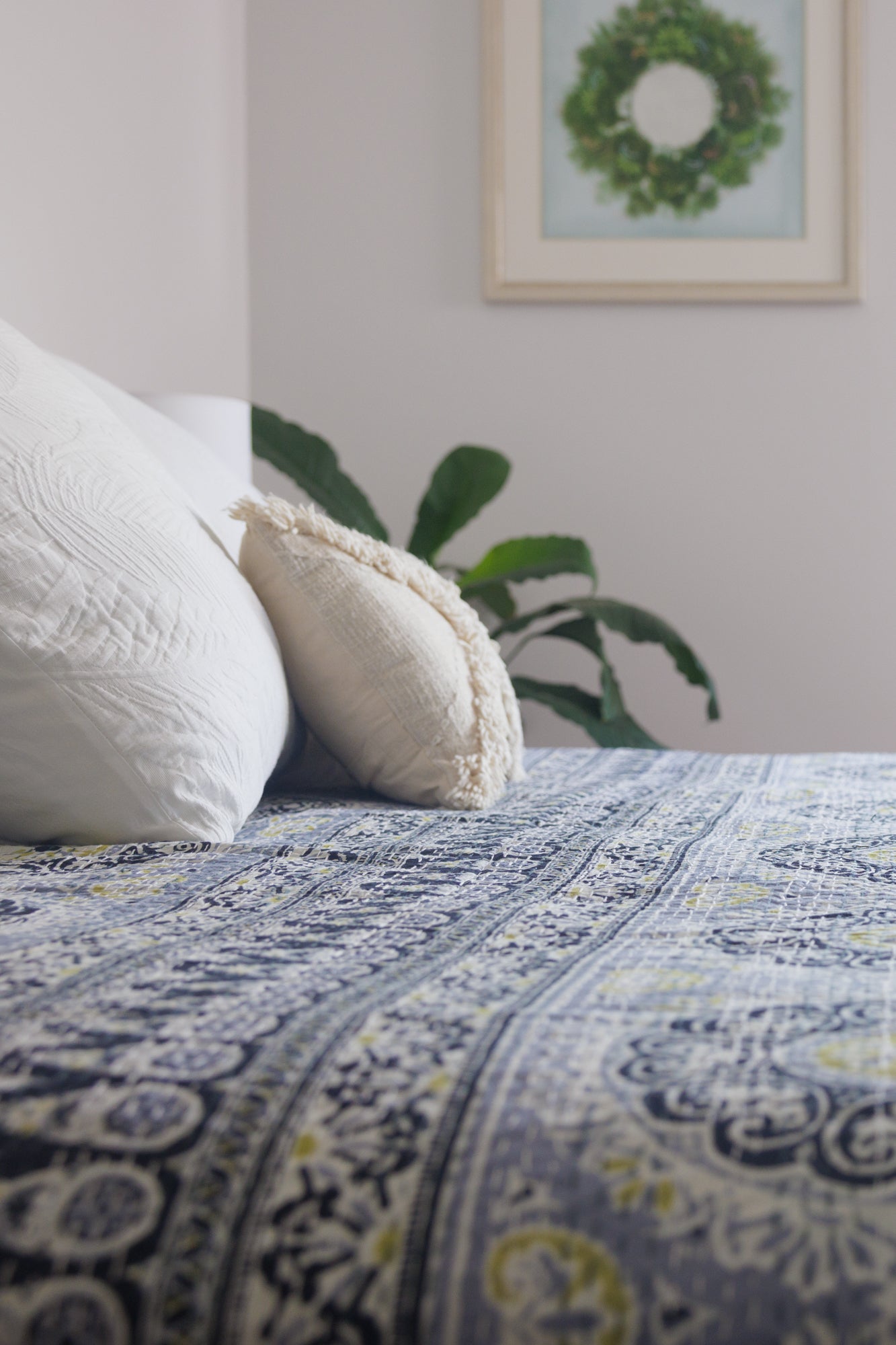 Kantha Quilt Blue Hour