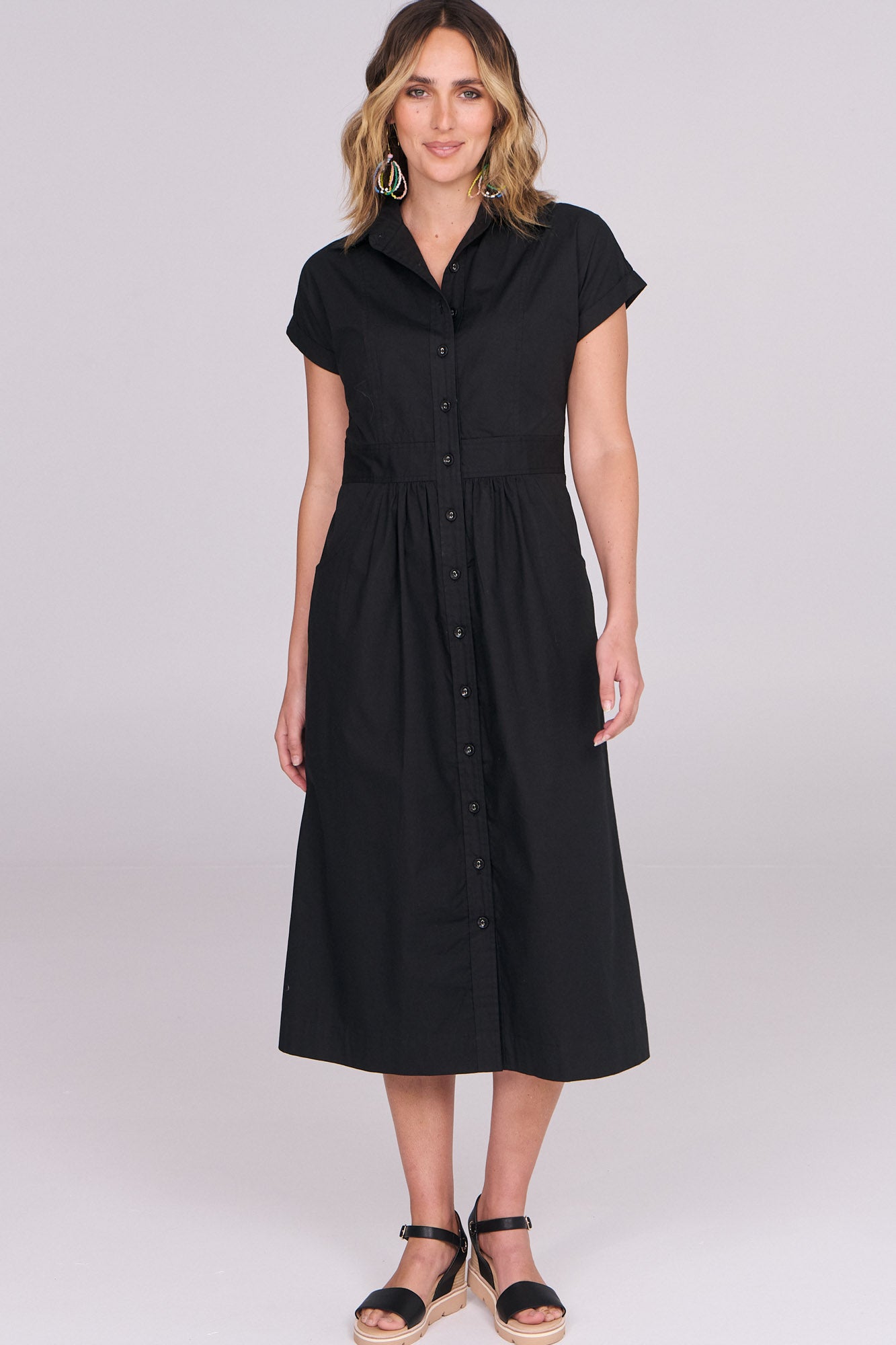 Cali Shirtdress Black
