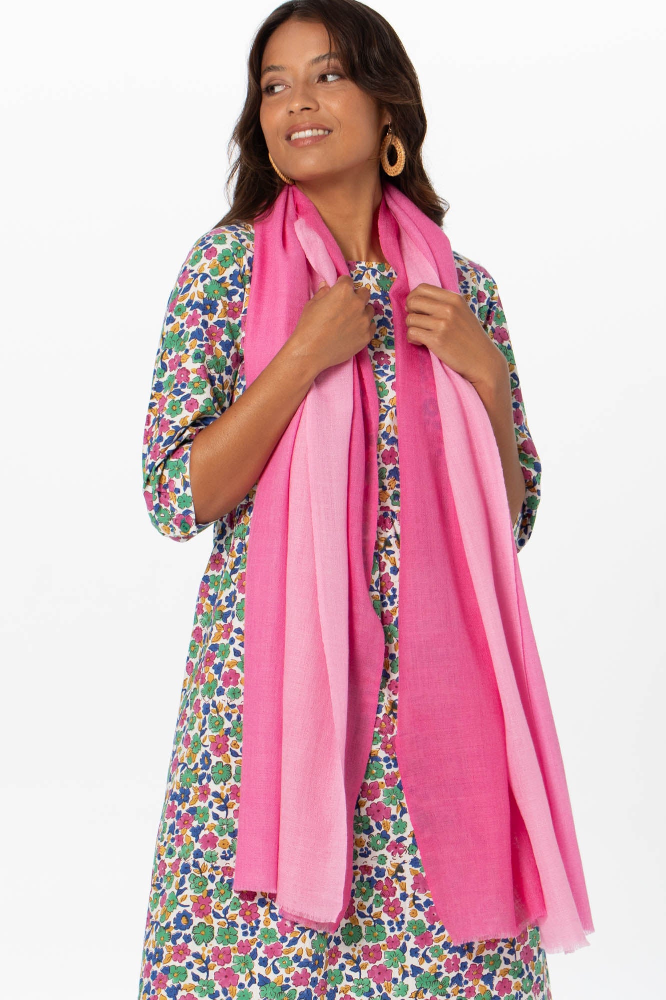 Cashmere Scarf Pink Ombre