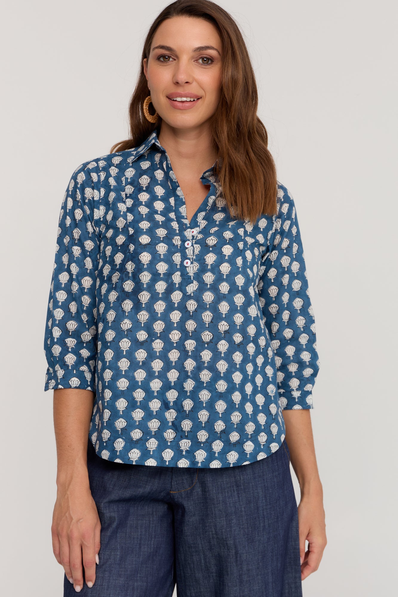 Cassie Shirt Moonlit Lotus