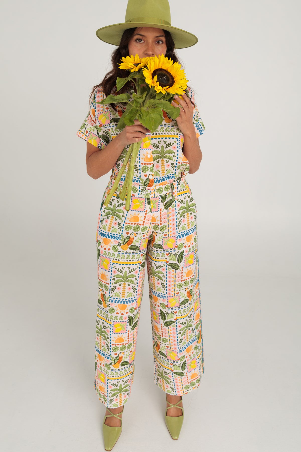 Charlotte Pants Tropical Patchwork