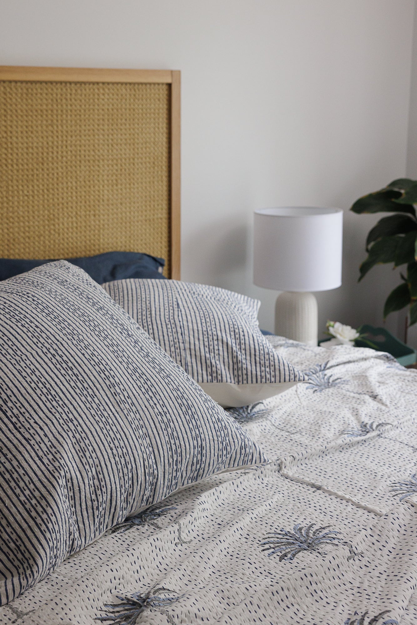 Kantha European Pillowcase Indigo