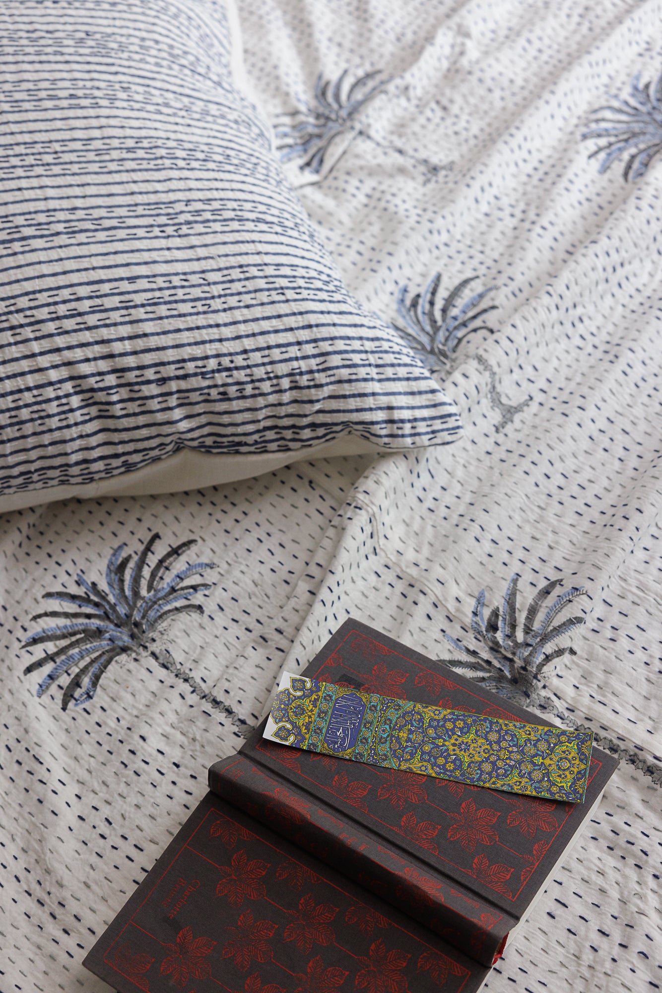 Kantha European Pillowcase Indigo