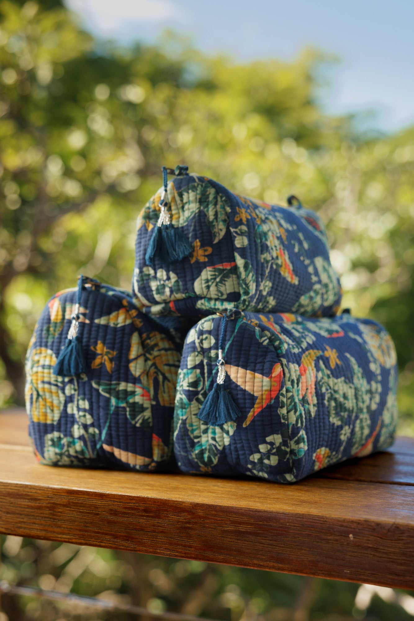 Cosmetic Bag Navy Birdwing