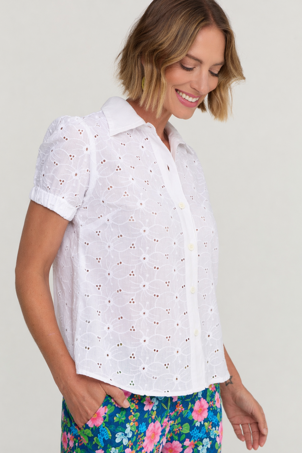 Luca Shirt Hibiscus