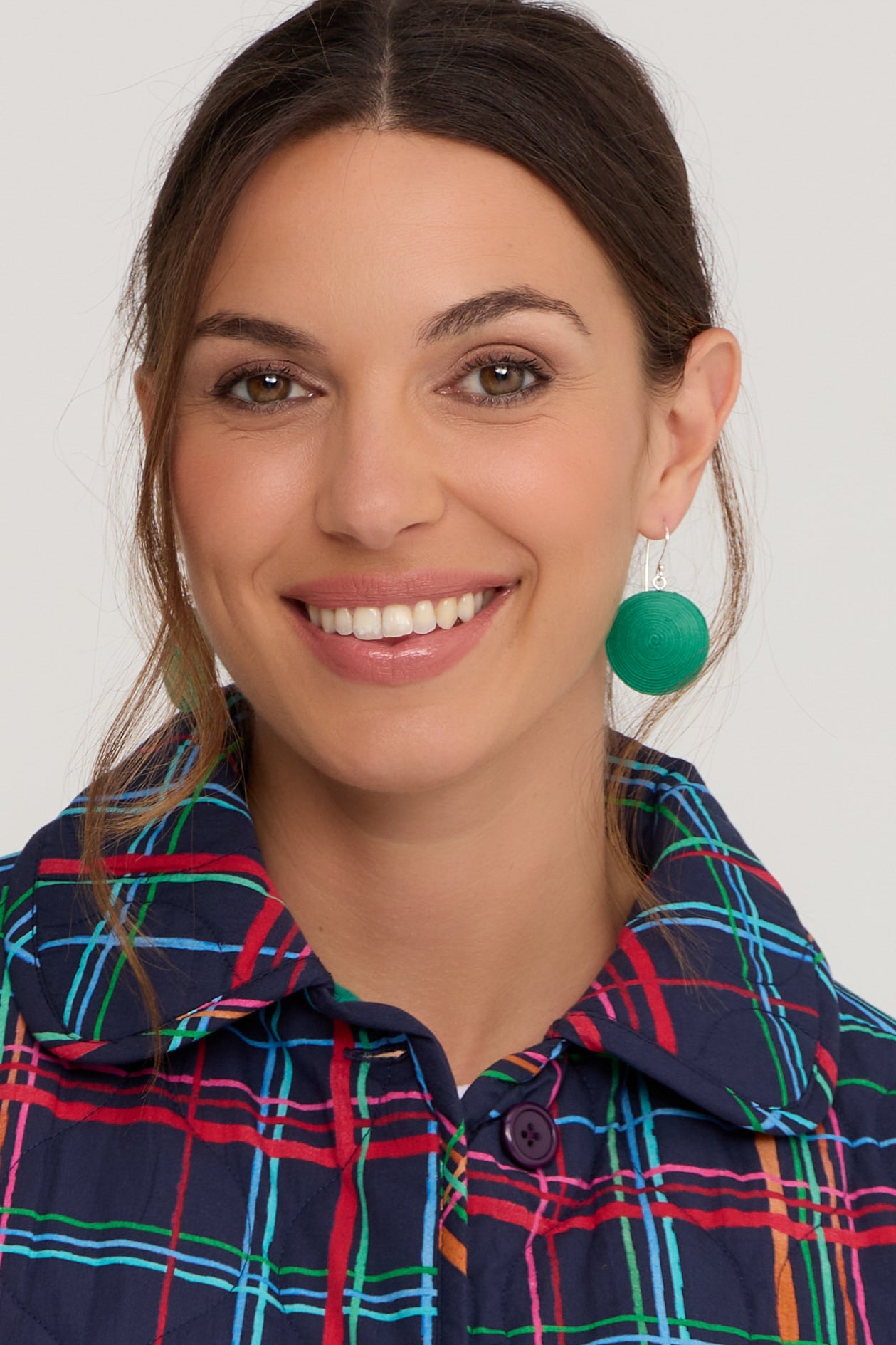Swirl Earrings Emerald