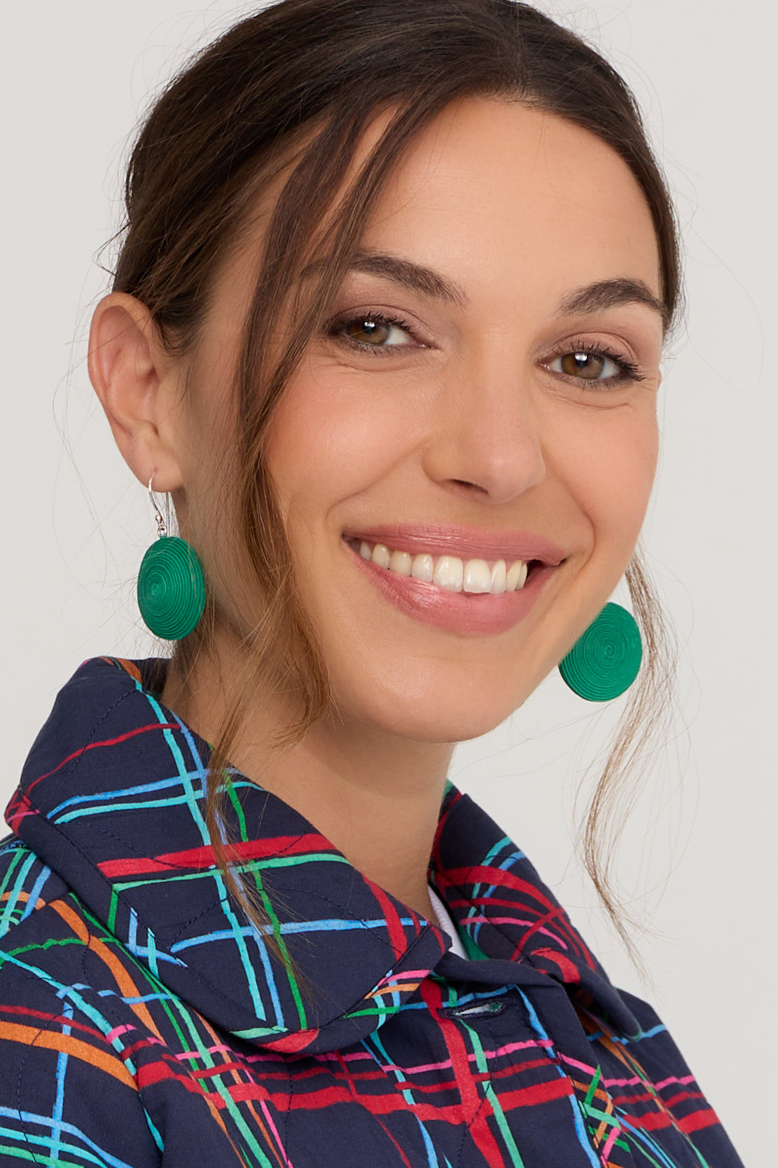 Swirl Earrings Emerald