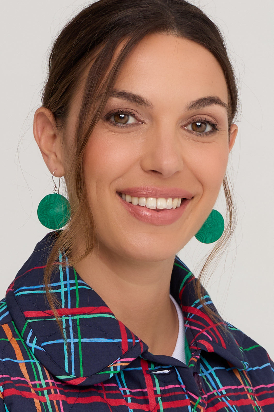 Swirl Earrings Emerald