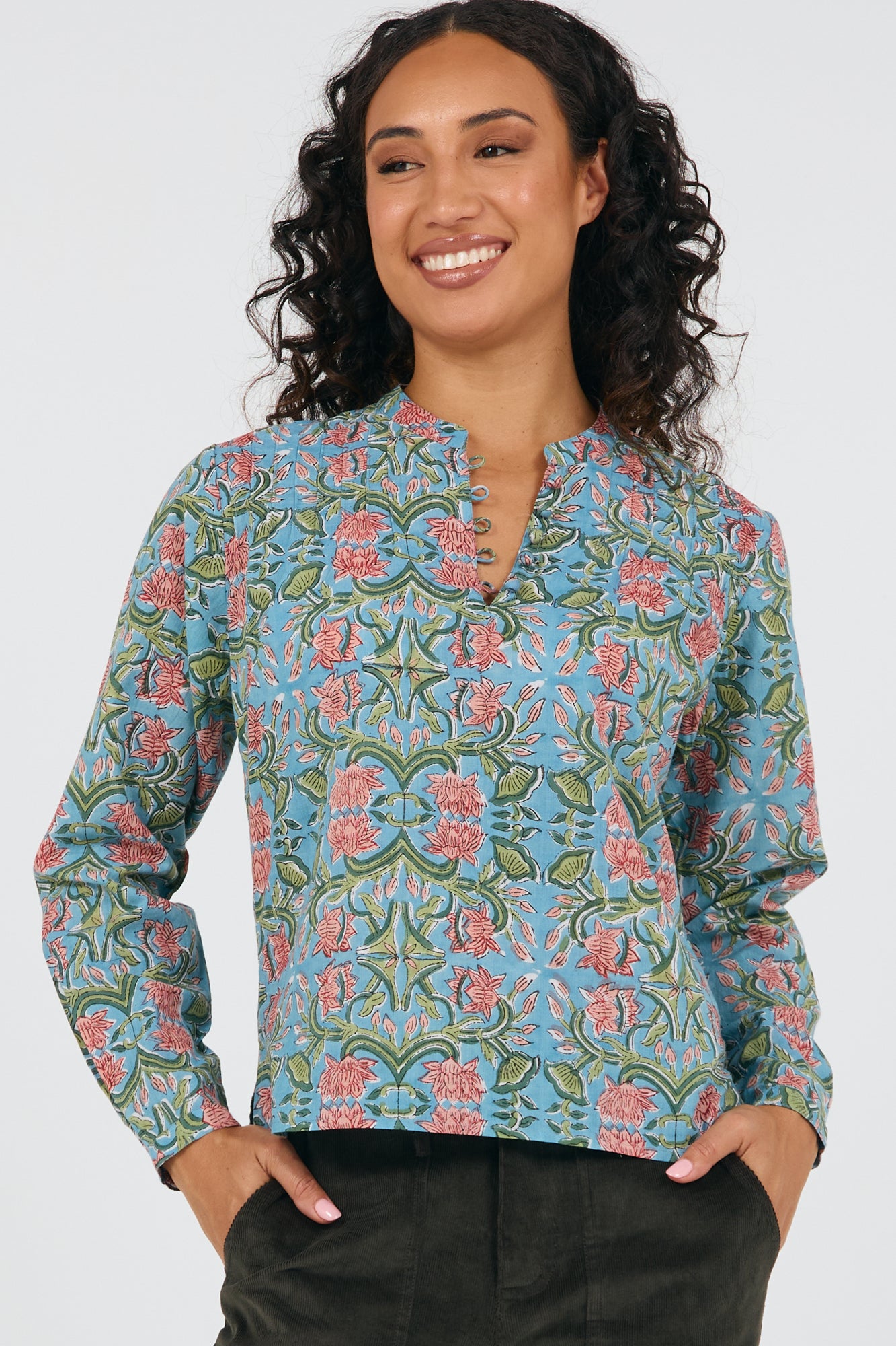 Emmie Shirt Coral Lotus
