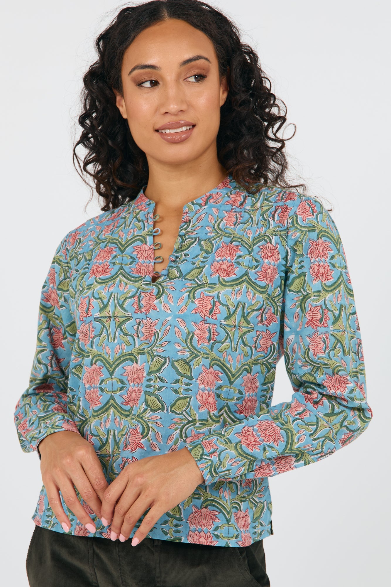 Emmie Shirt Coral Lotus