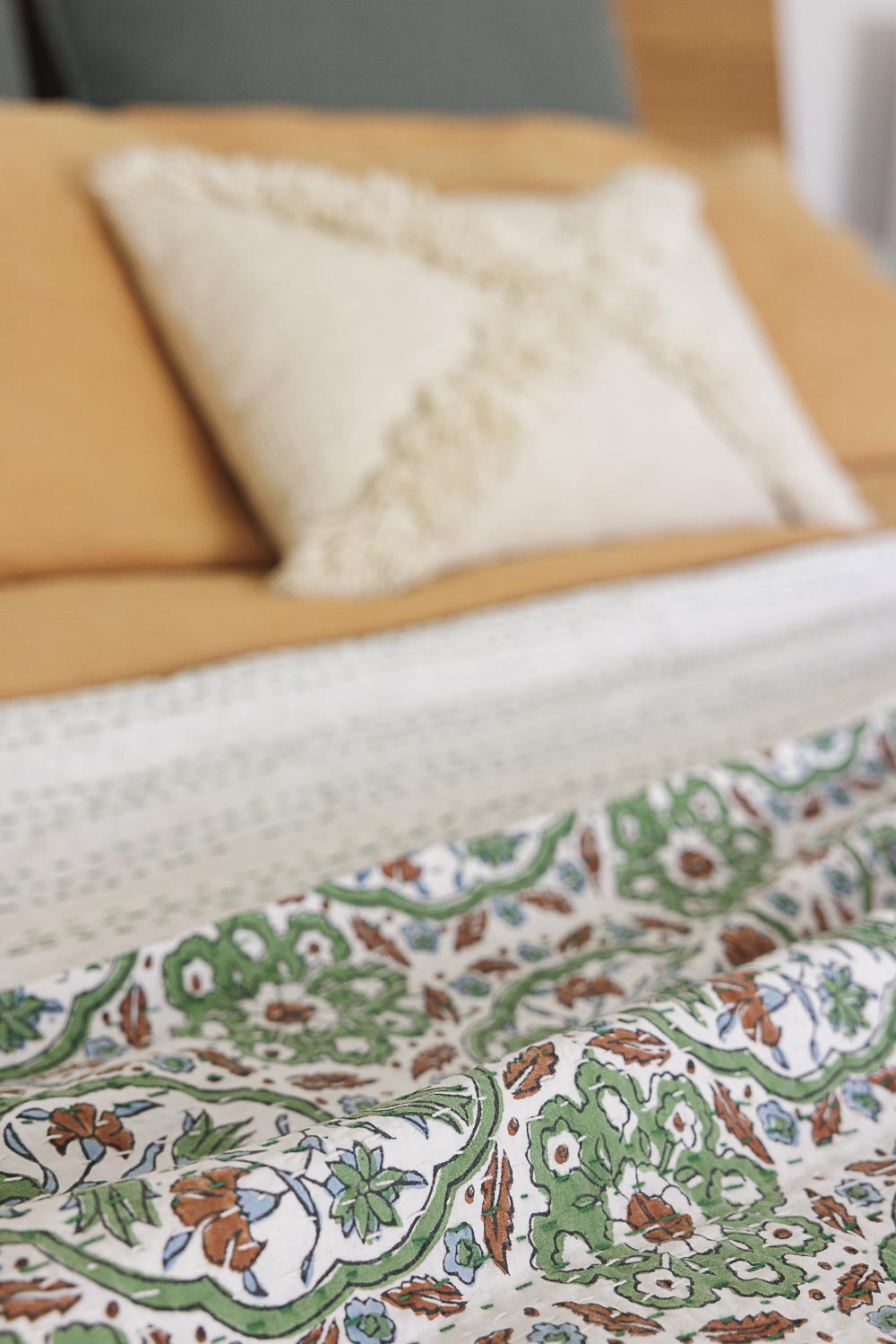 Kantha Quilt Garden Basil