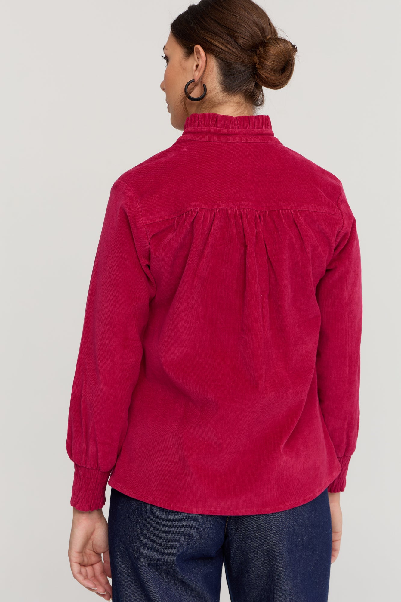 Imani Shirt Garnet Red Baby Cord
