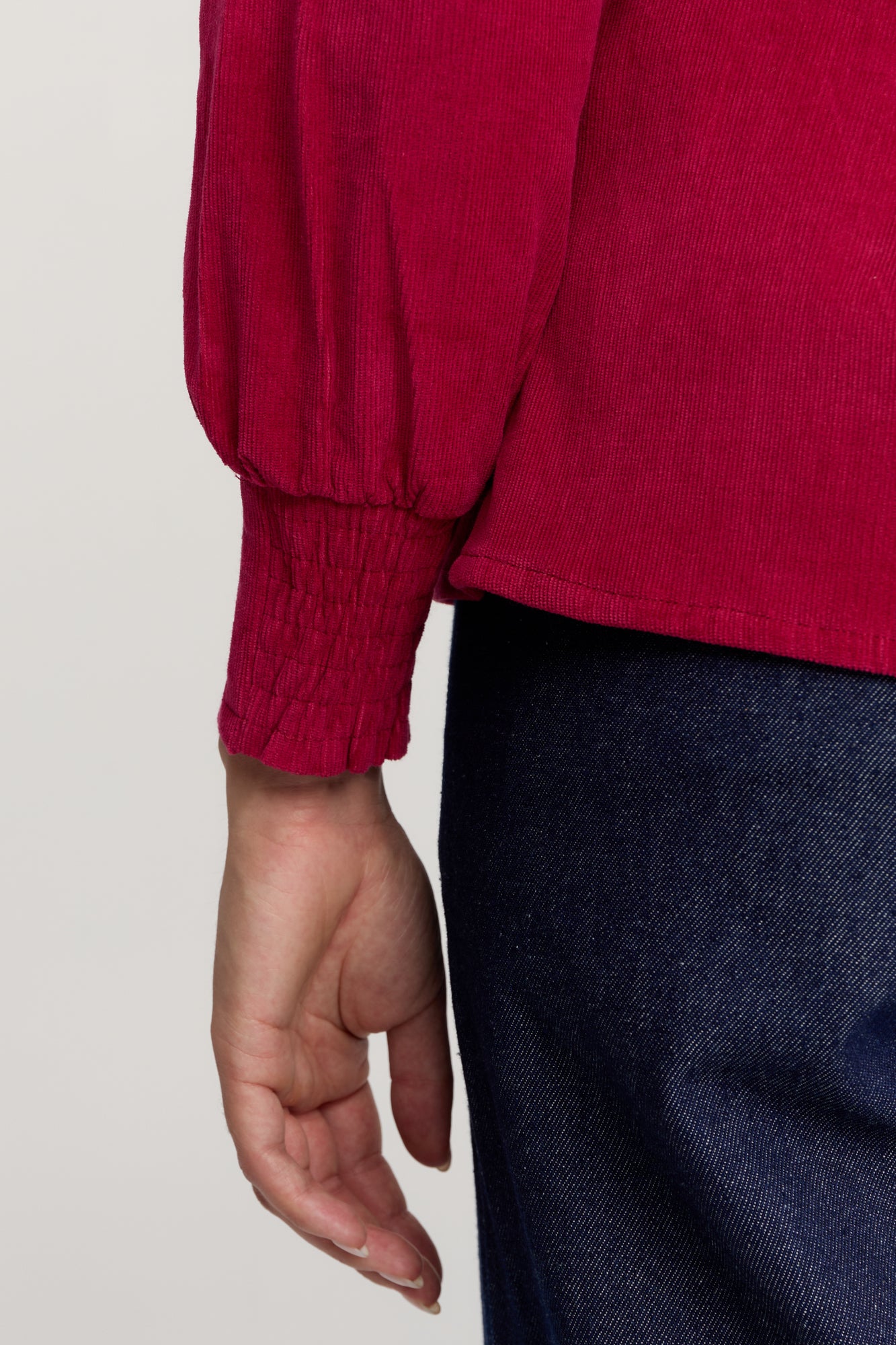 Imani Shirt Garnet Red Baby Cord