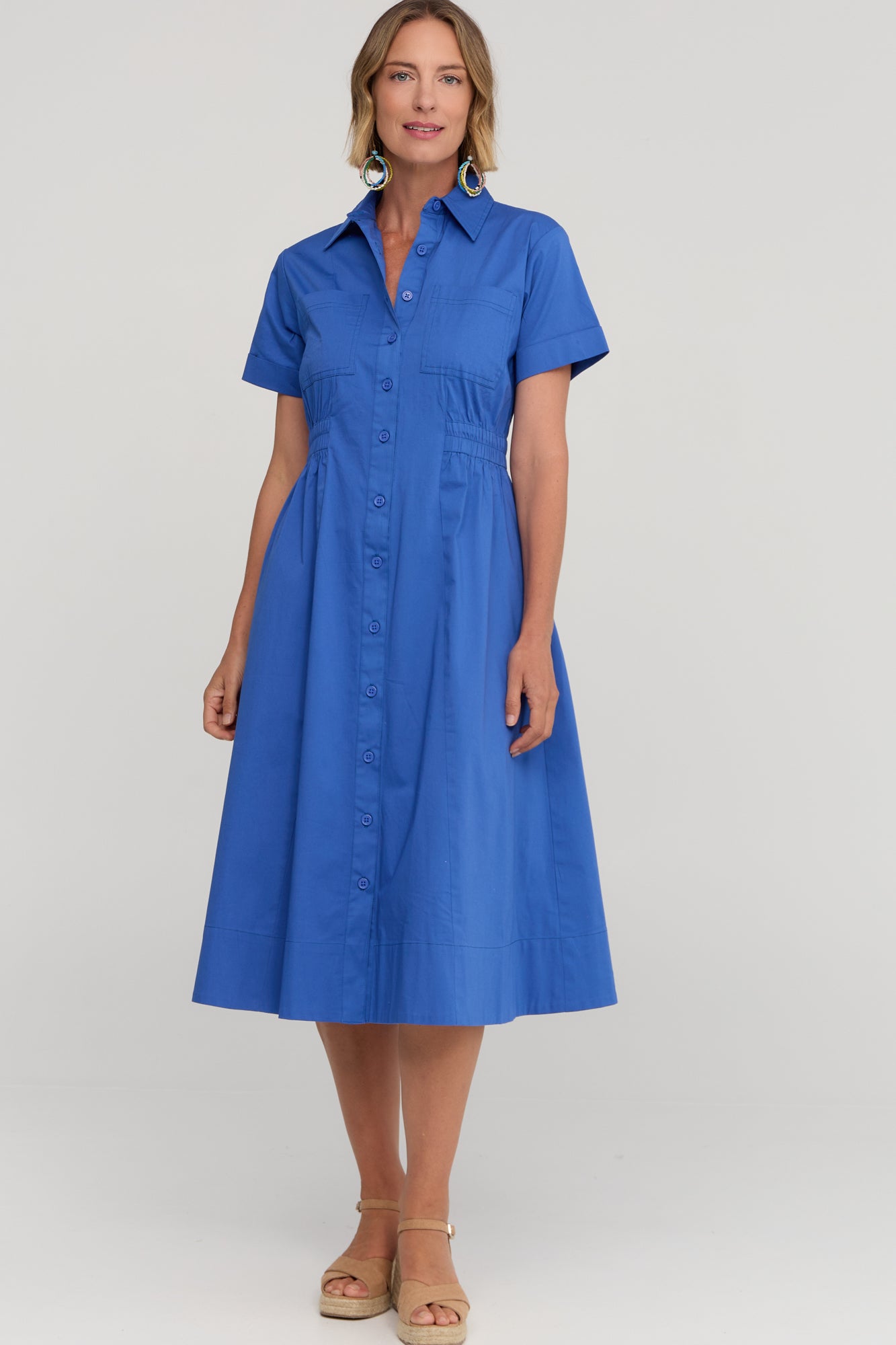 Kalinda Dress Oxford Blue