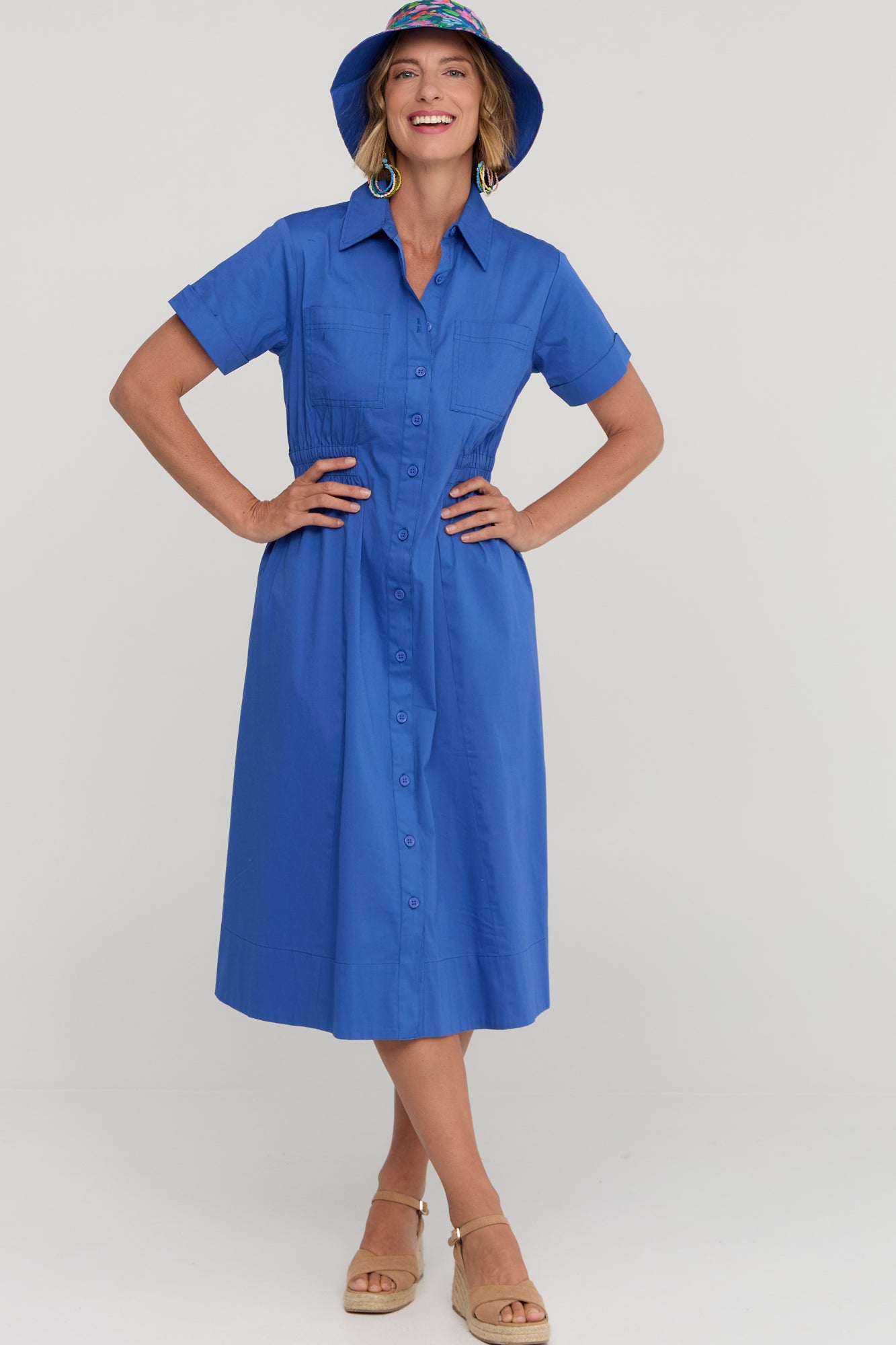 Kalinda Dress Oxford Blue