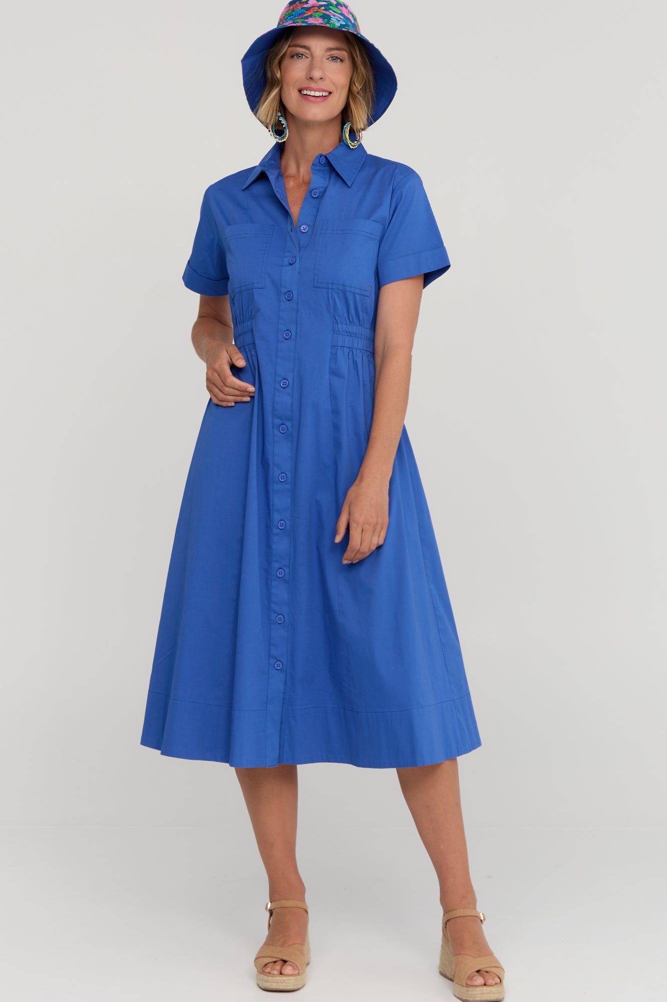 Kalinda Dress Oxford Blue