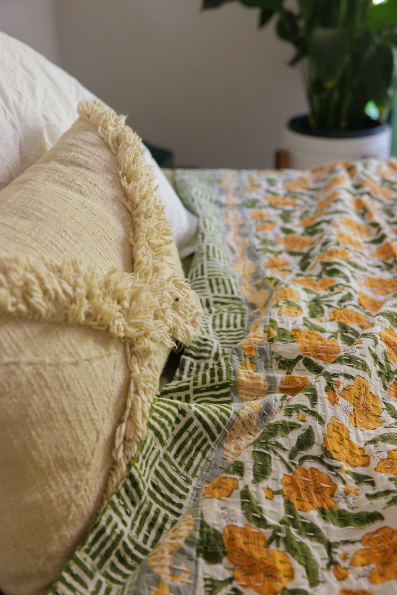 Kantha Quilt Summer Fields