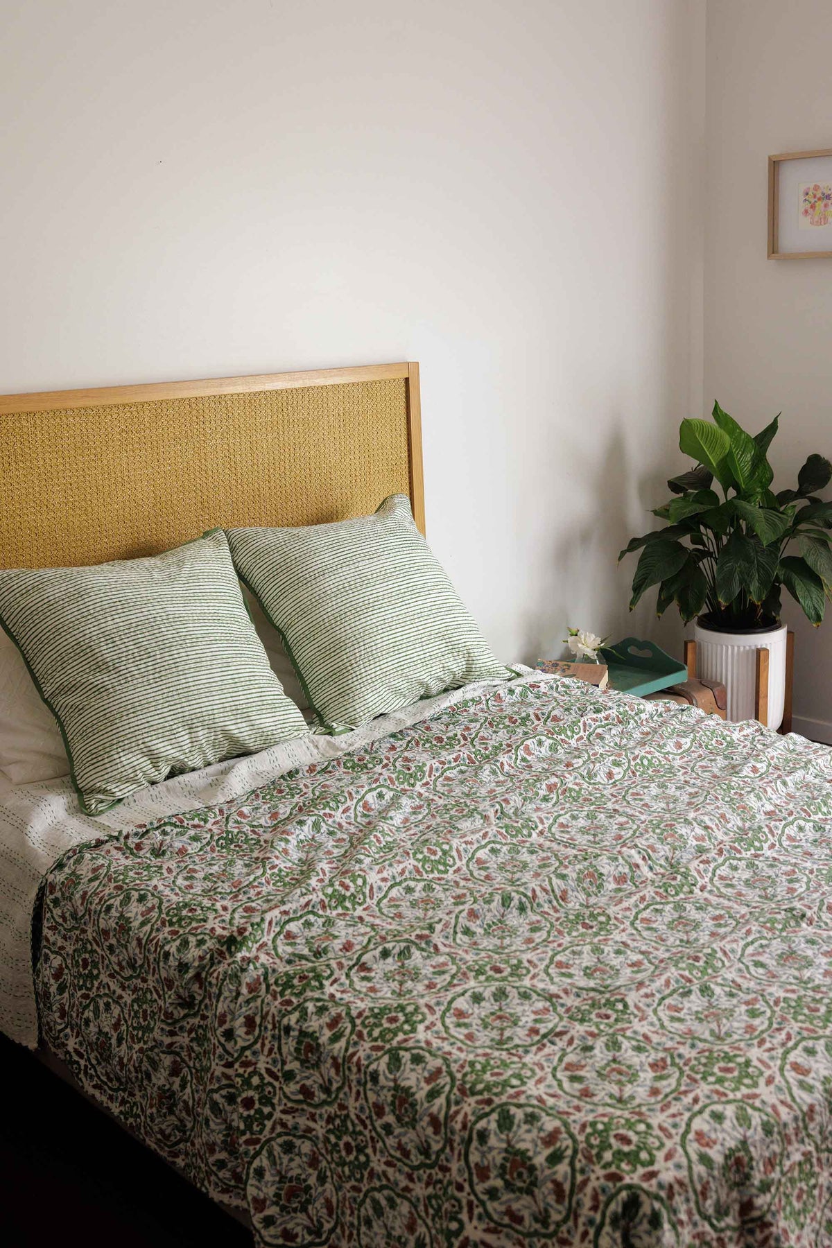 Kantha Stitched European Pillowcase Eden