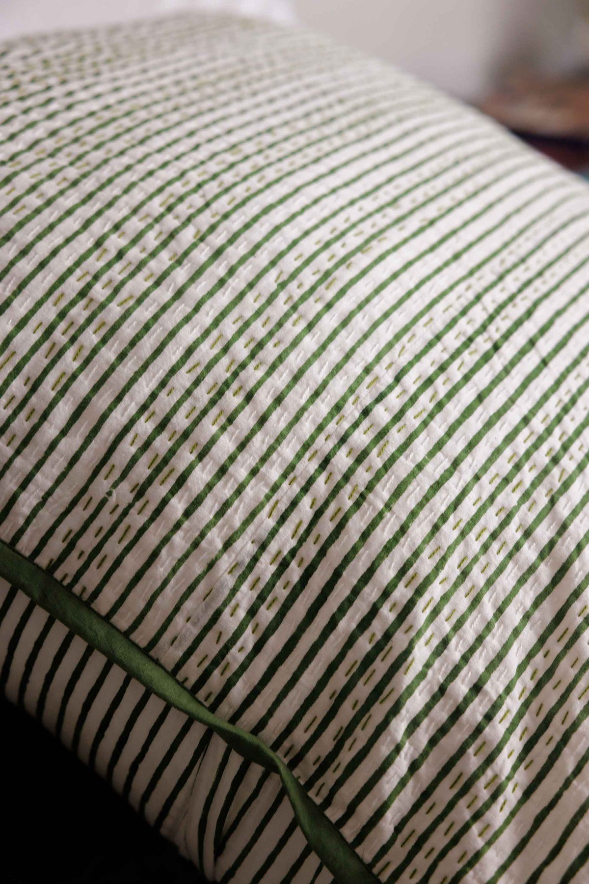 Kantha Stitched European Pillowcase Eden