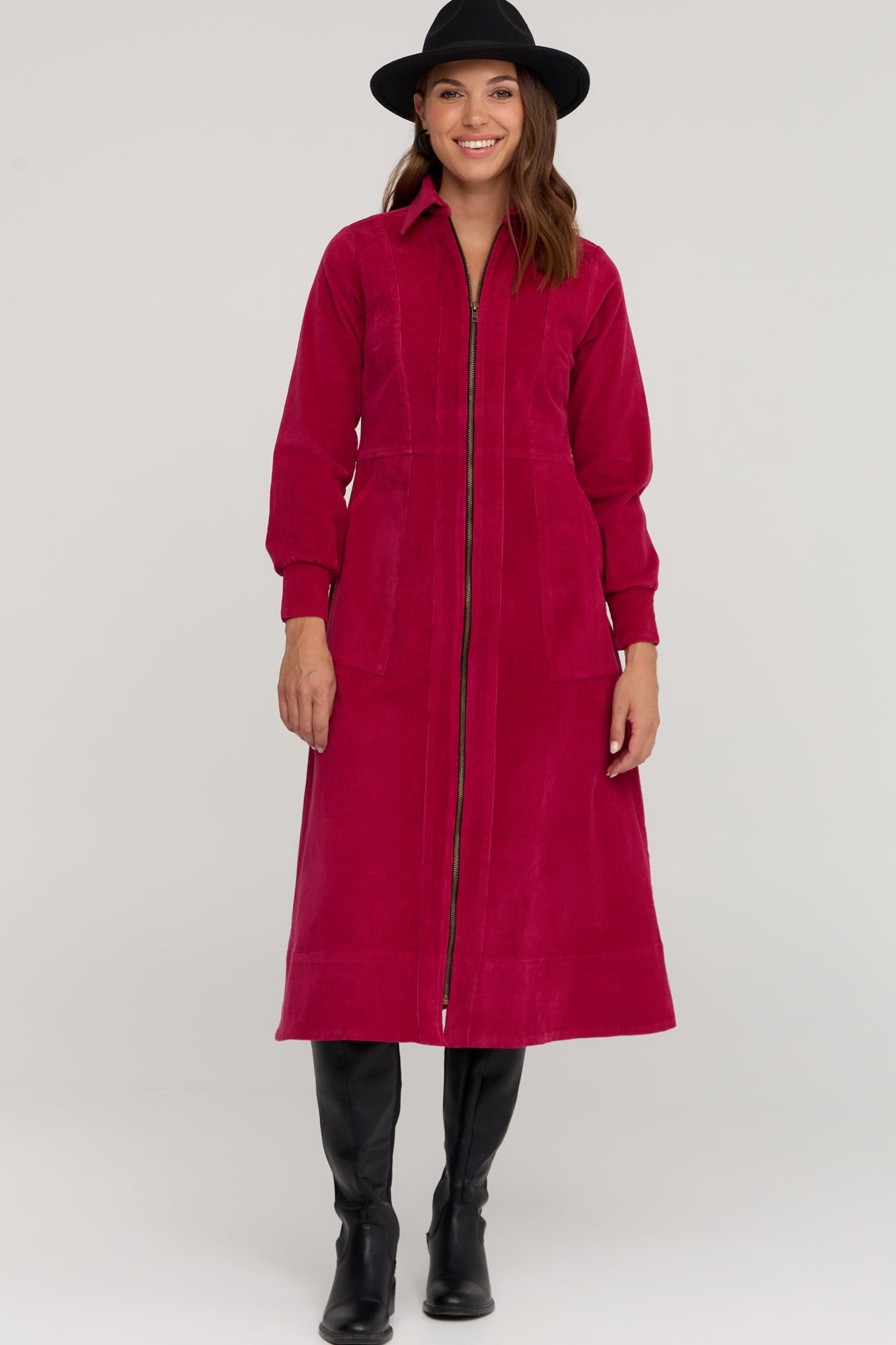 Lumi Dress Garnet Red Cord