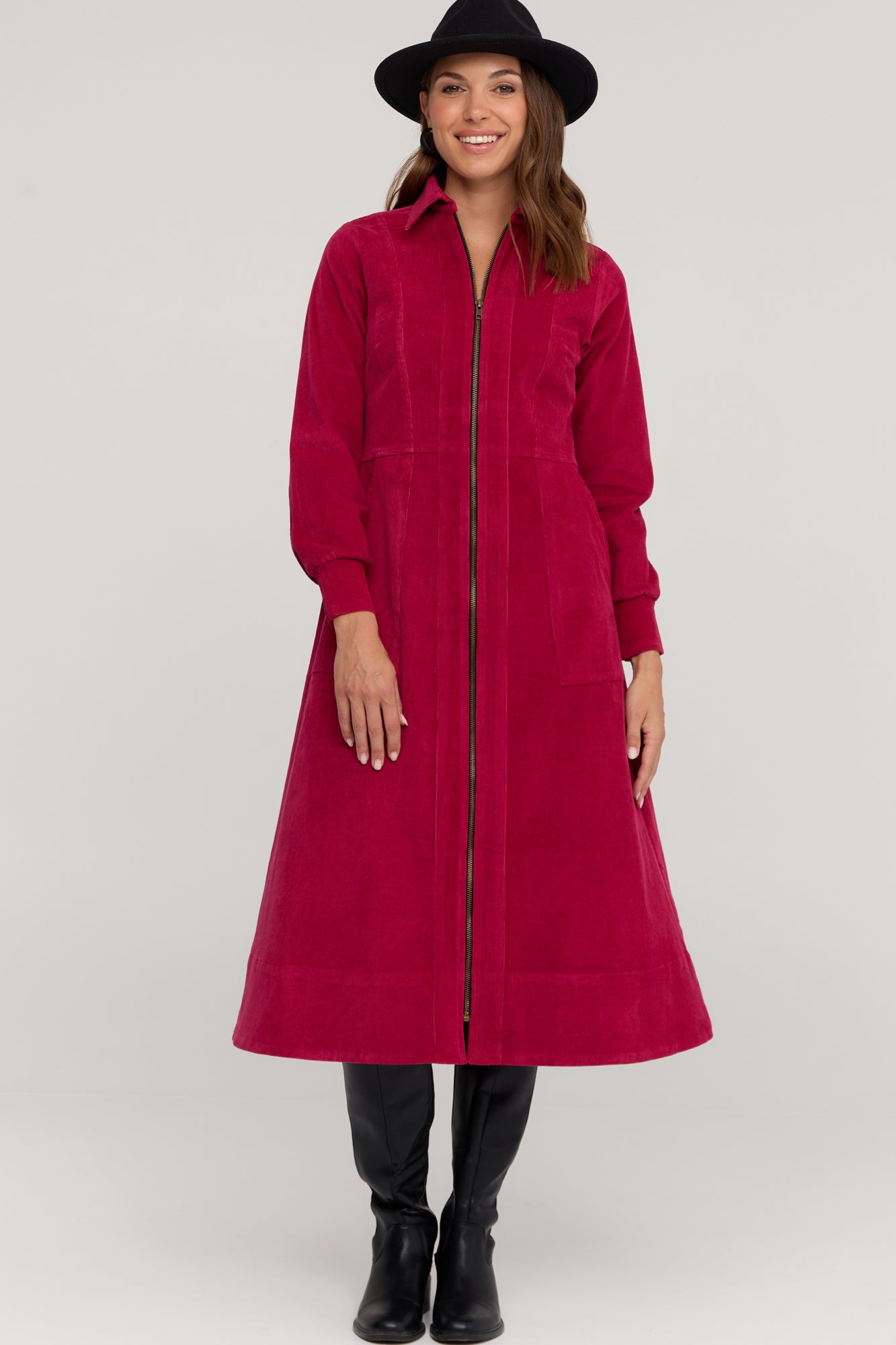 Lumi Dress Garnet Red Cord
