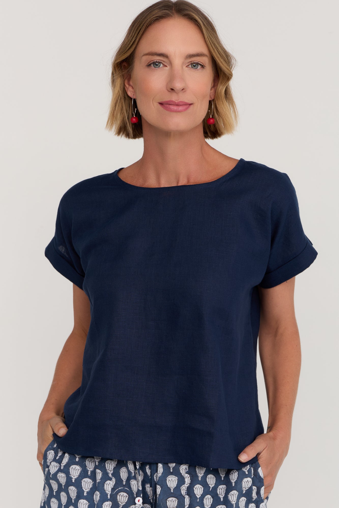 Luna Top Navy