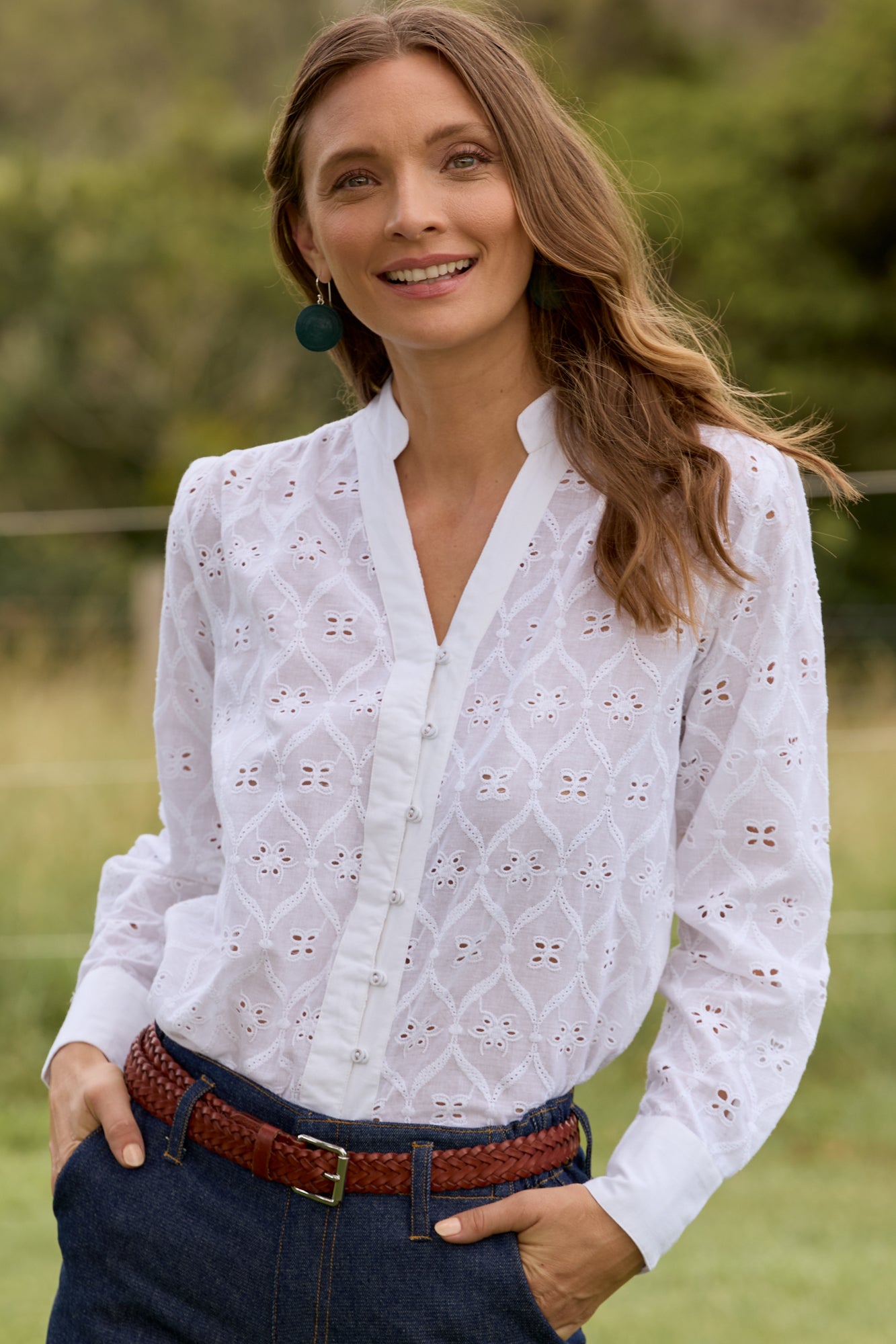 Paloma Shirt Schiffli