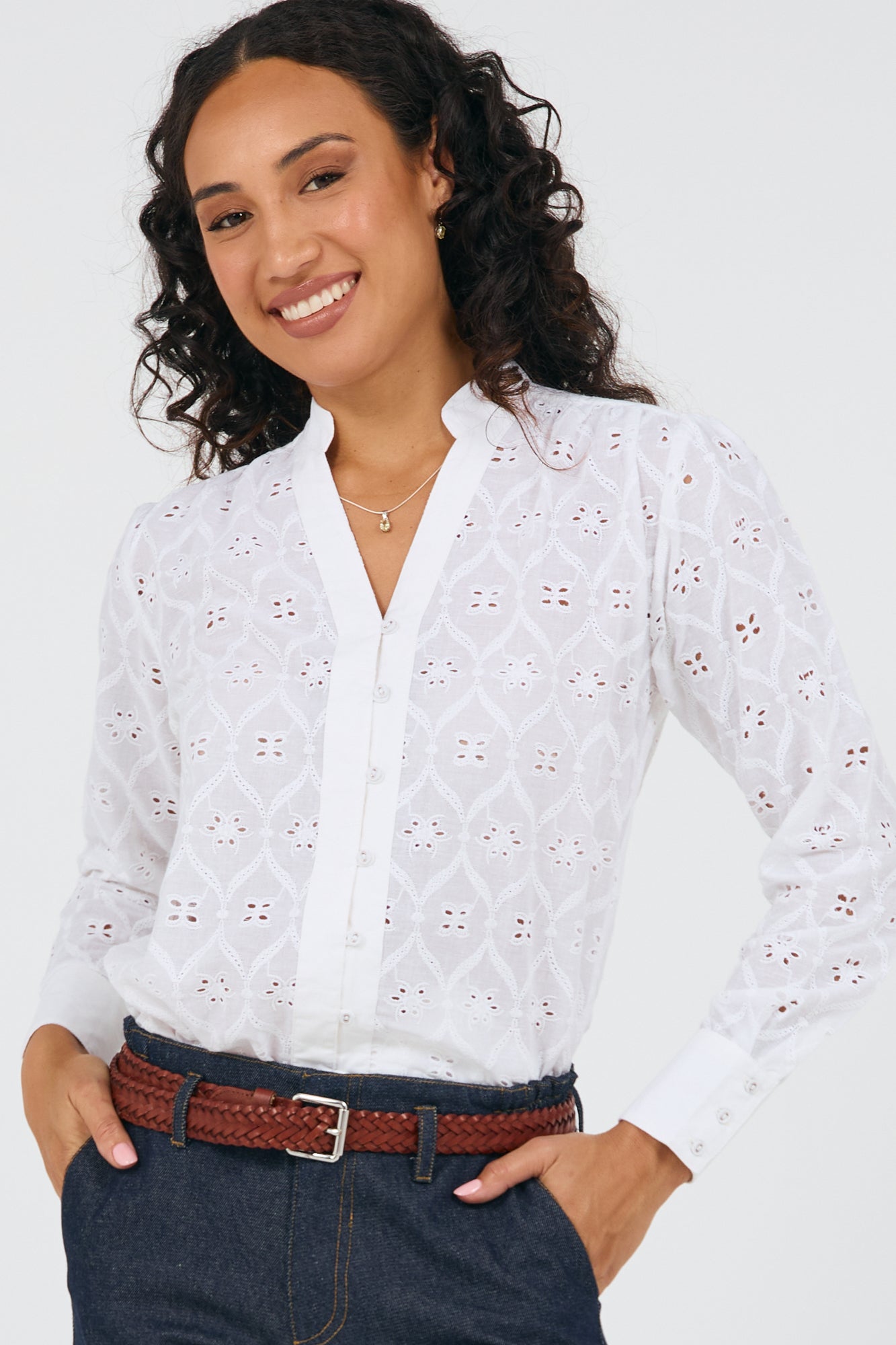 Paloma Shirt Schiffli