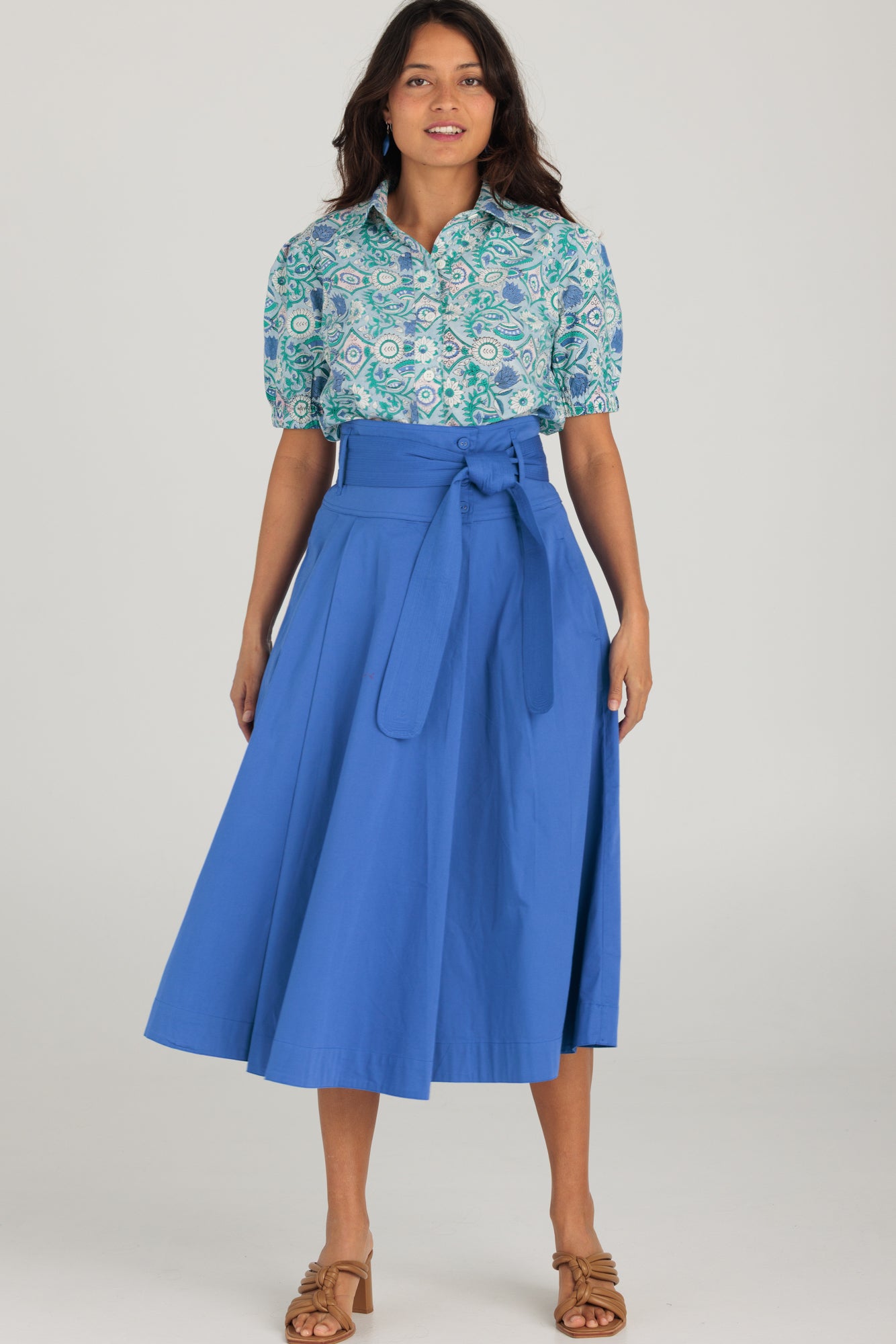 Rhodes Skirt Oxford Blue