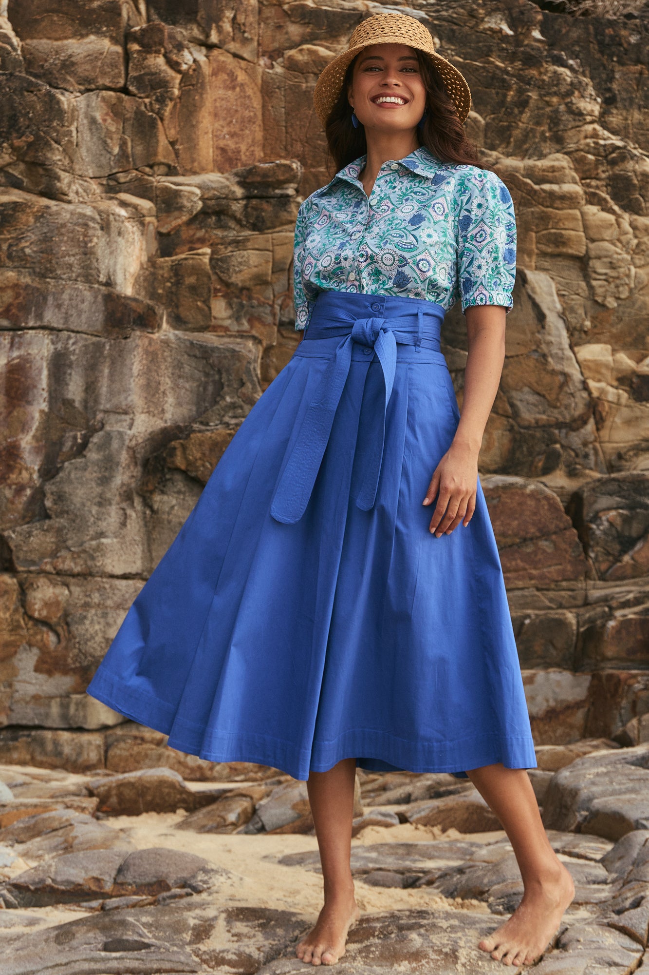 Rhodes Skirt Oxford Blue