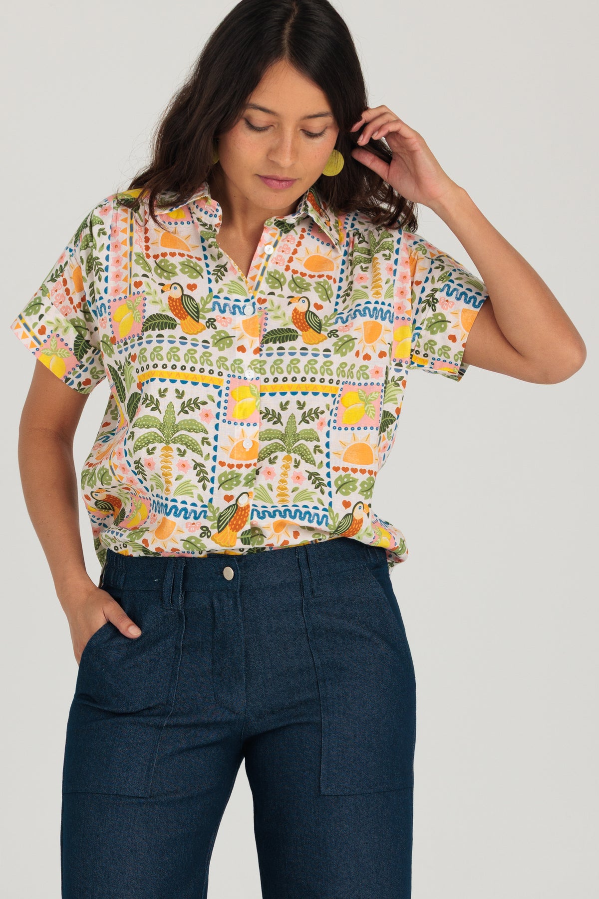 Rocco Shirt Tropical Patchwork
