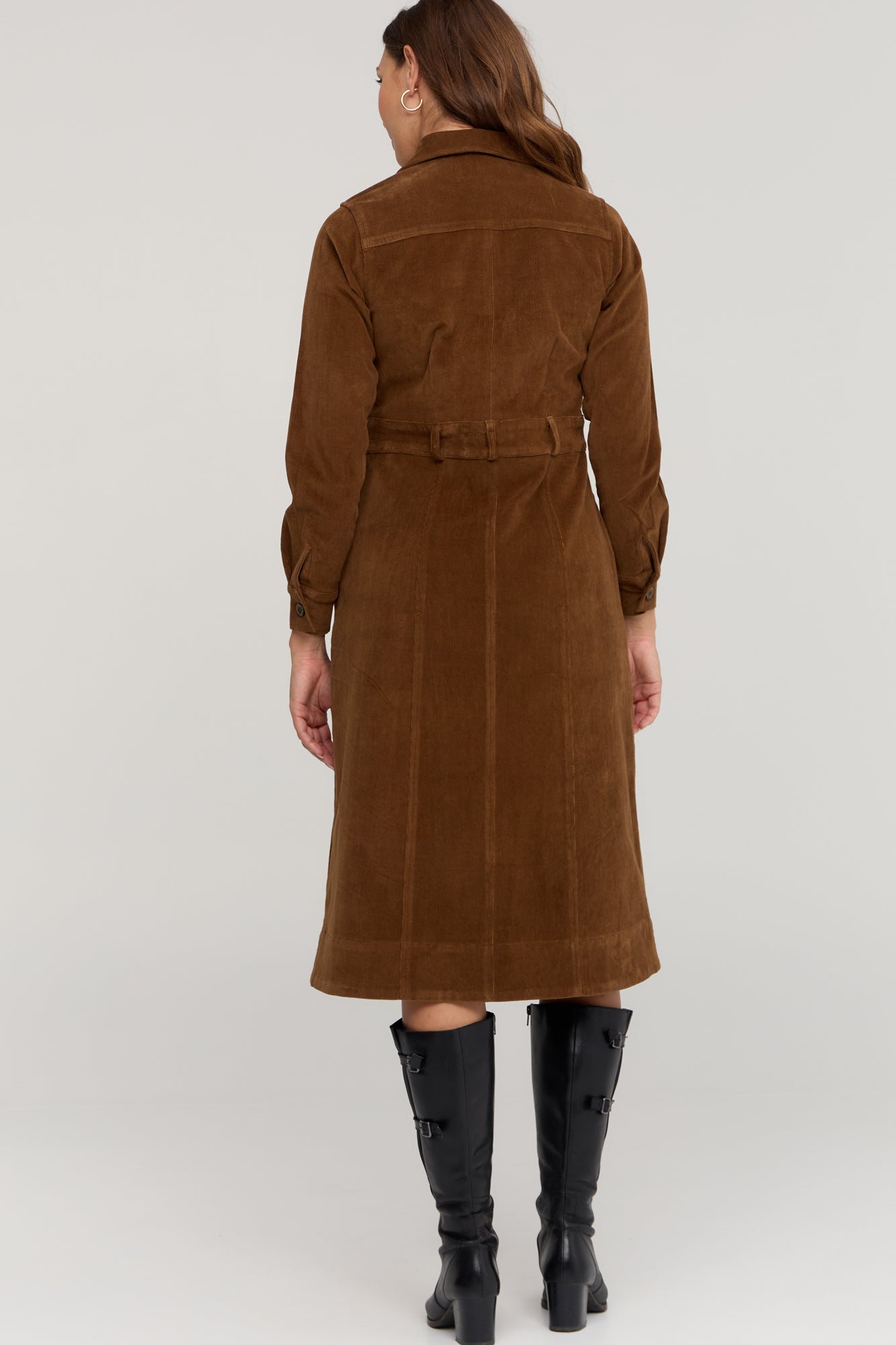 Rory Dress Toffee Brown Cord