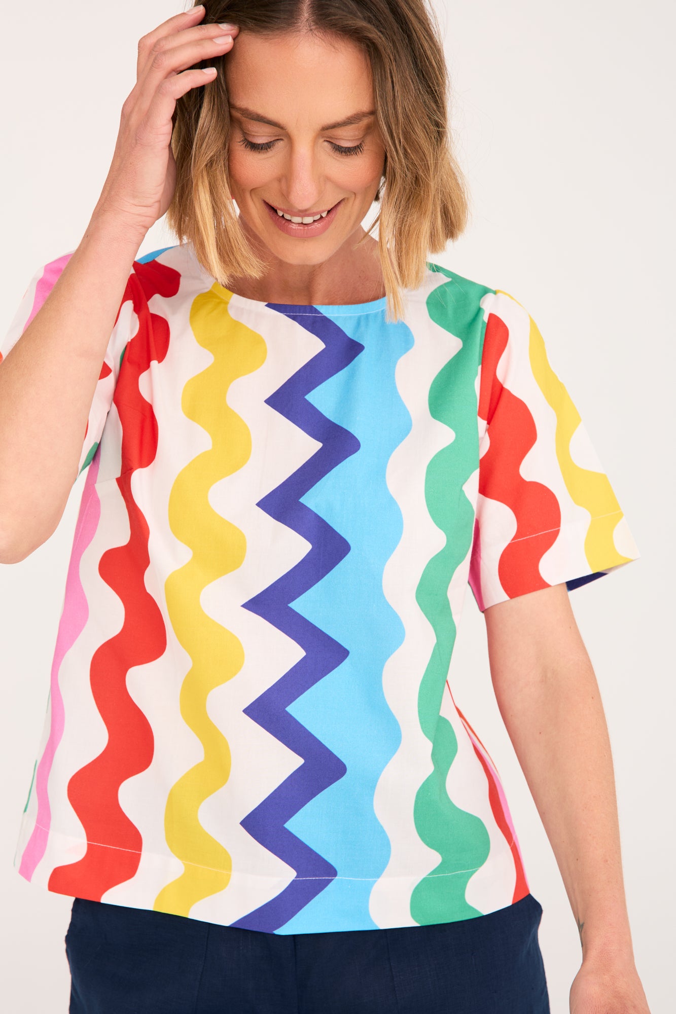 Sabrina Top Zig Zag