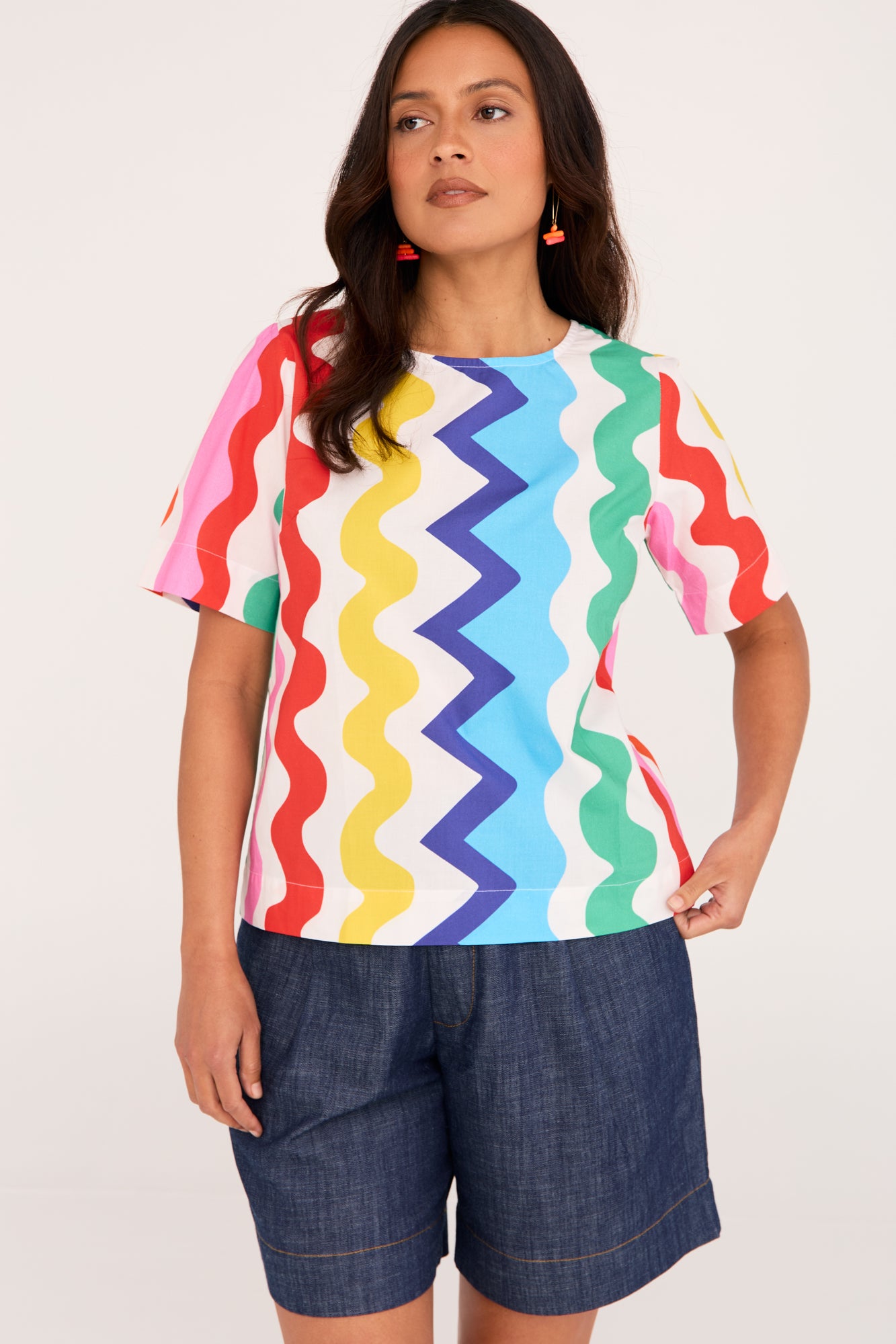 Sabrina Top Zig Zag