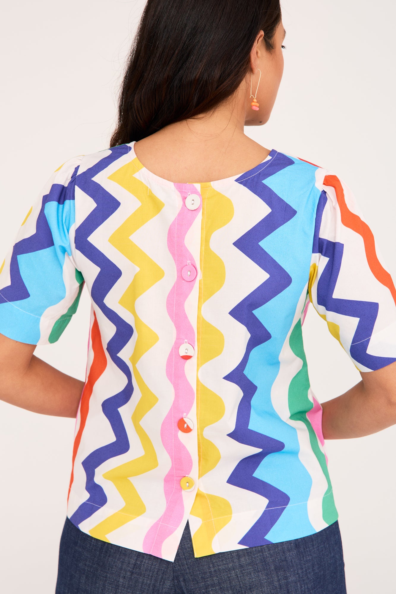Sabrina Top Zig Zag