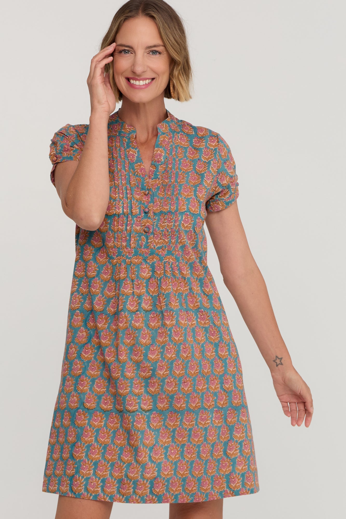 Sabu Dress Turquoise Meadow