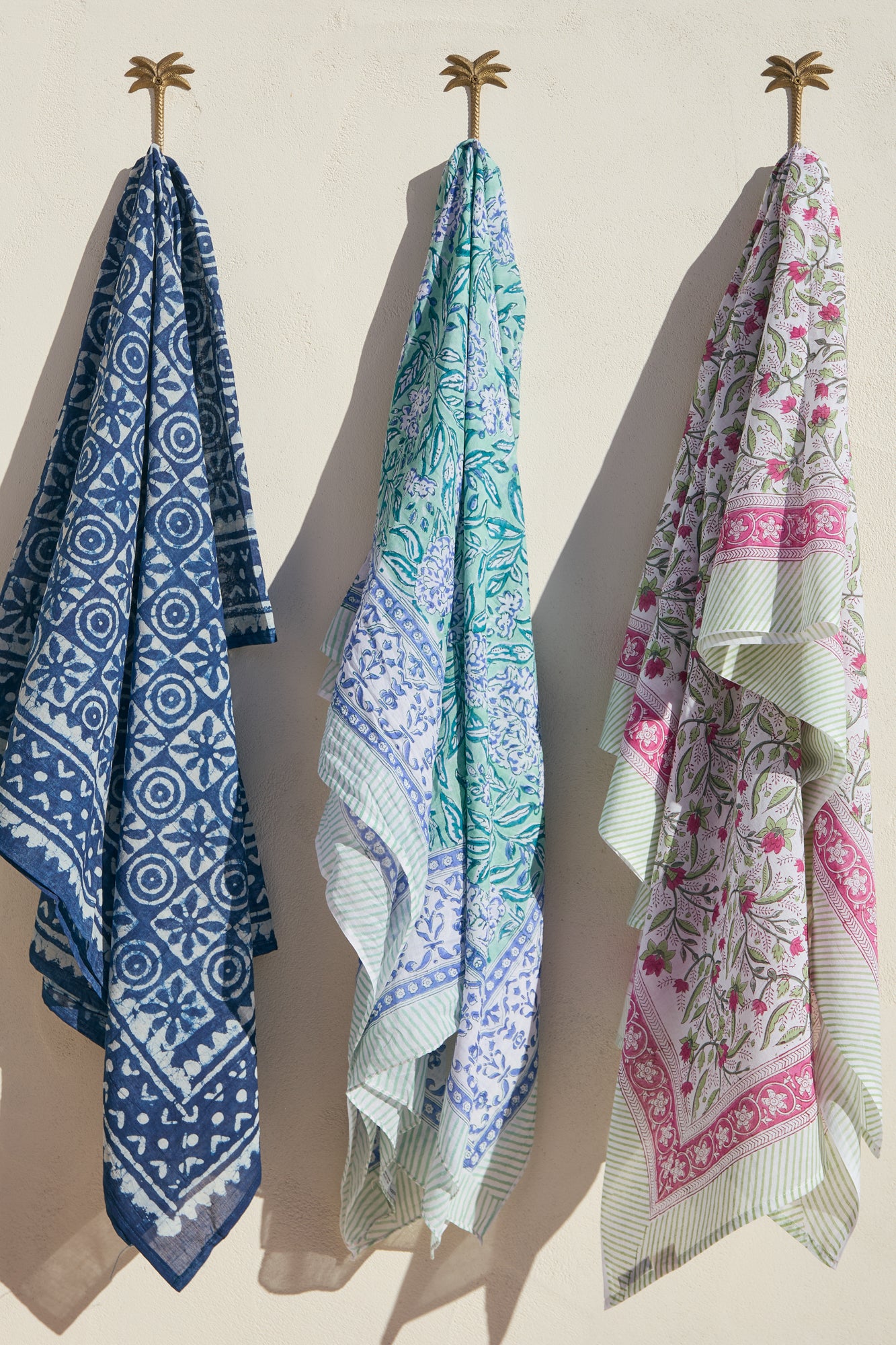 Hand Printed Sarong Santorini Tile