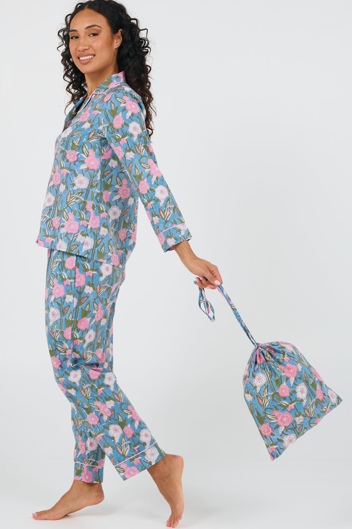 Shanti Pyjamas Pink Poppies