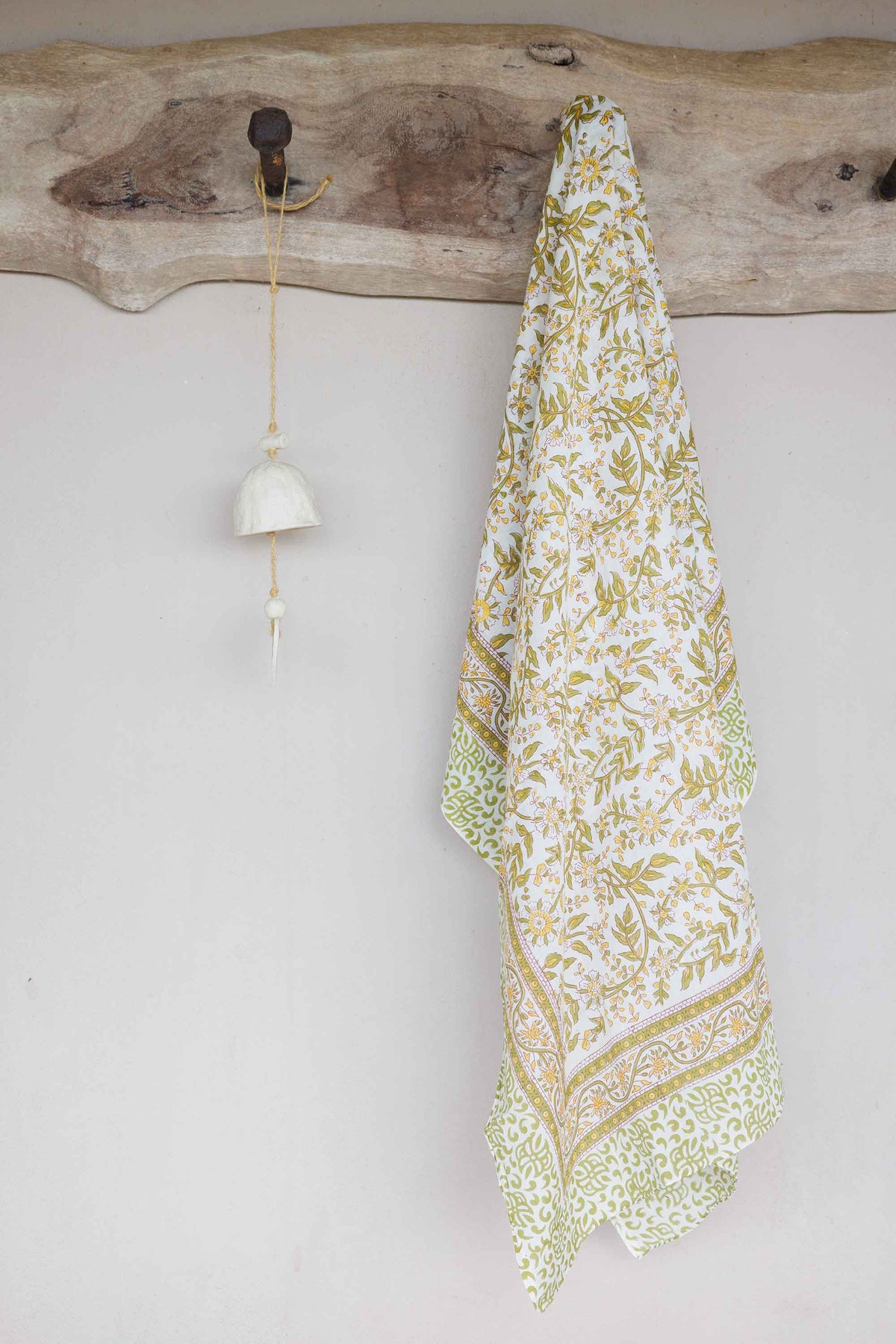 Hand Printed Sarong Sage Blossom