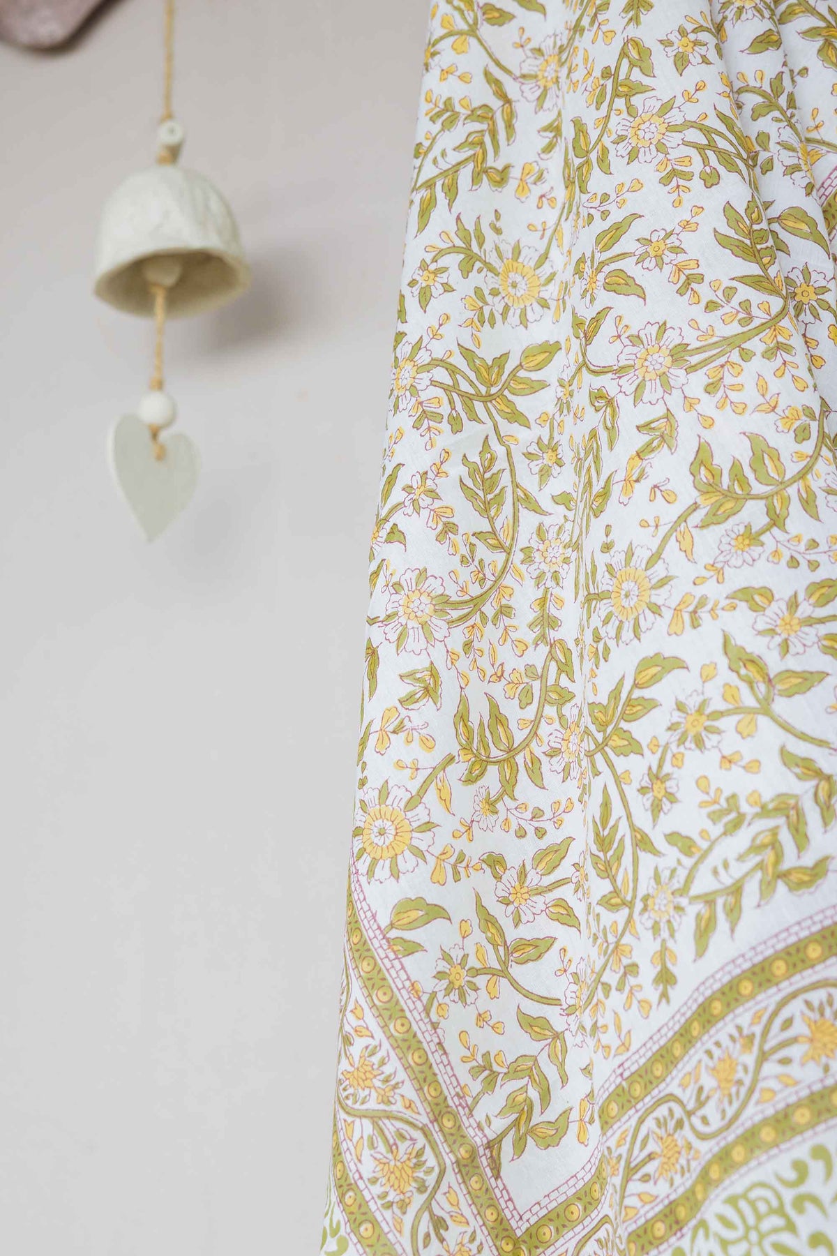 Hand Printed Sarong Sage Blossom