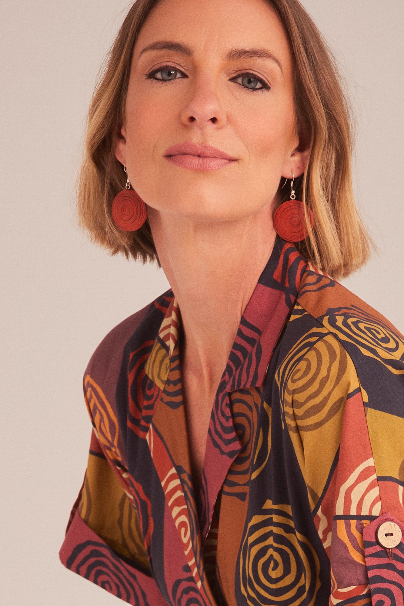 Swirl Earrings Tangerine