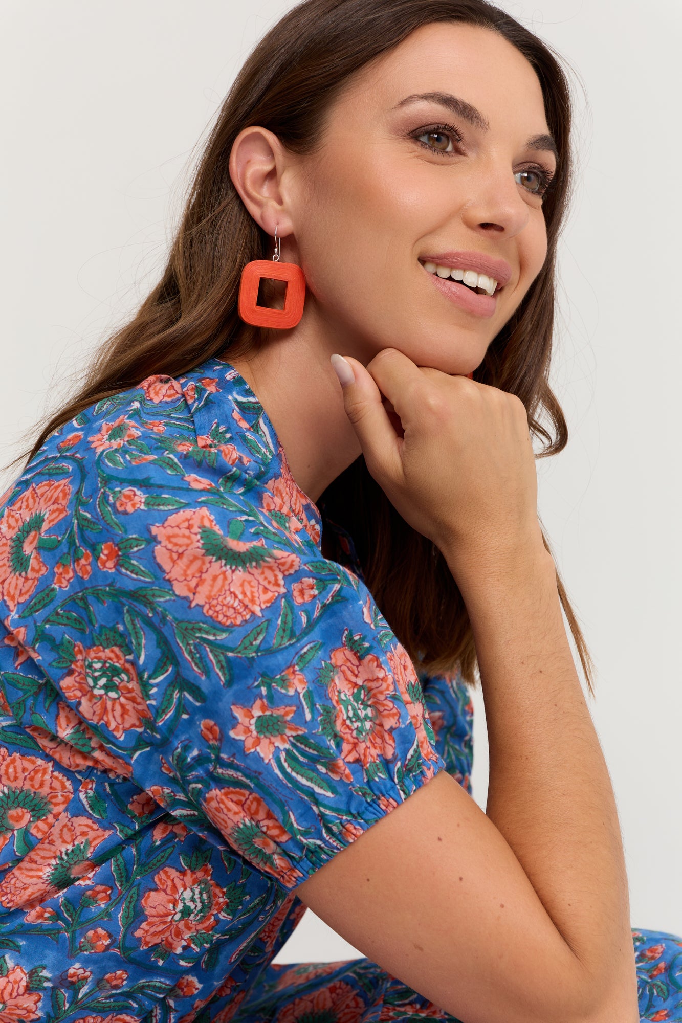 Square Earrings Mandarin
