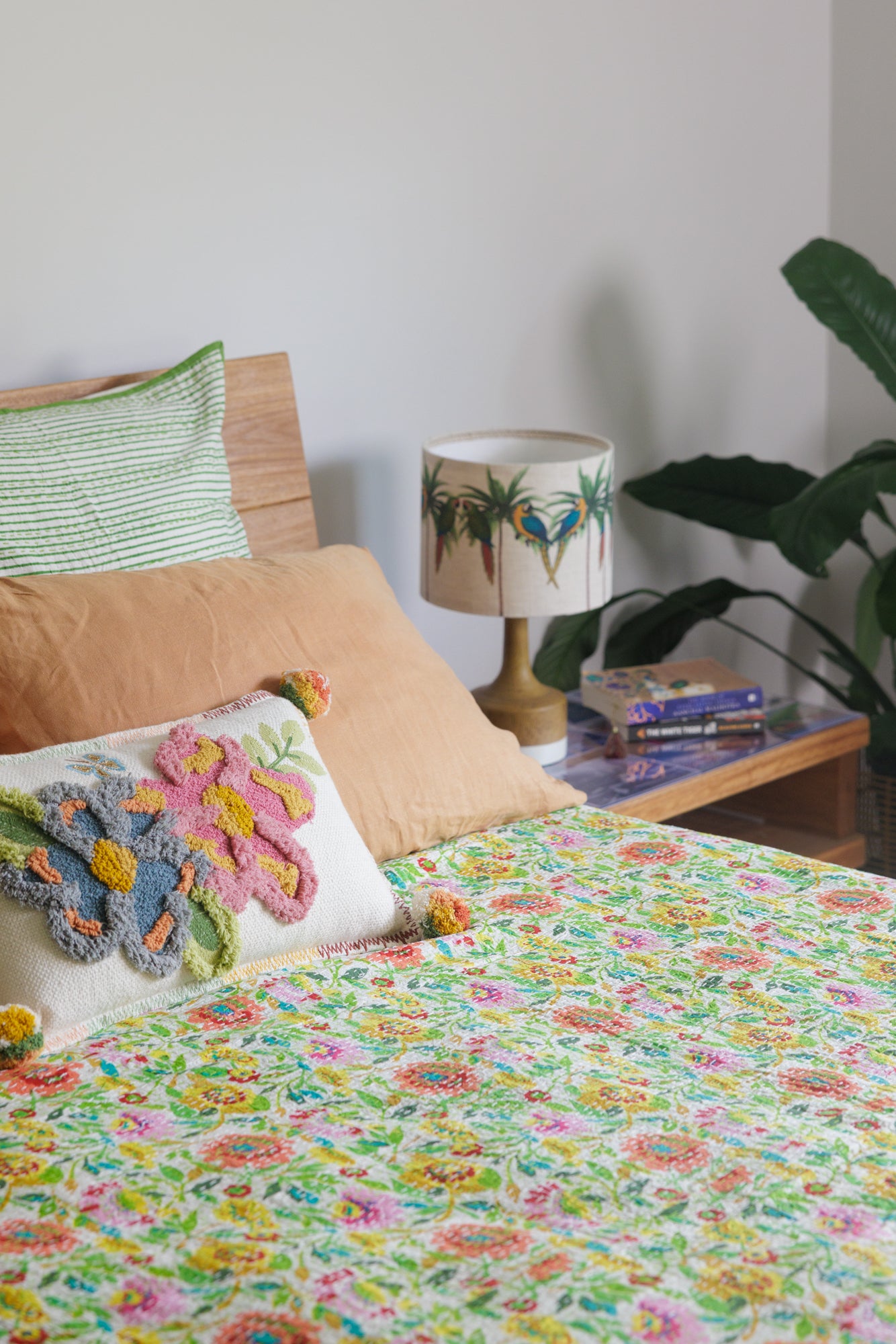Kantha Quilt Spring Bloom