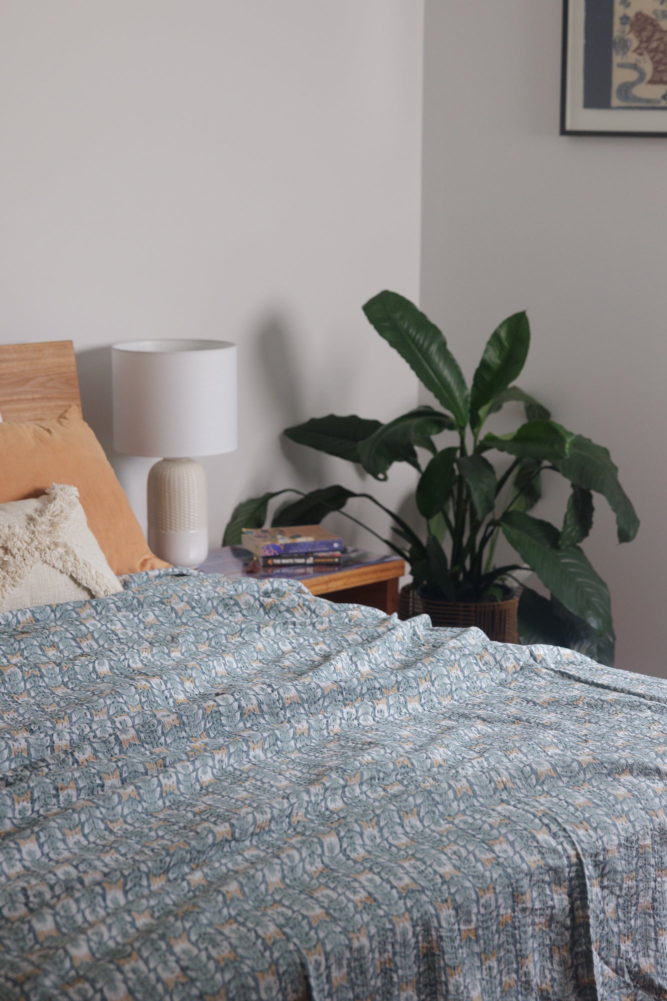 Kantha Quilt Tulipa Blues